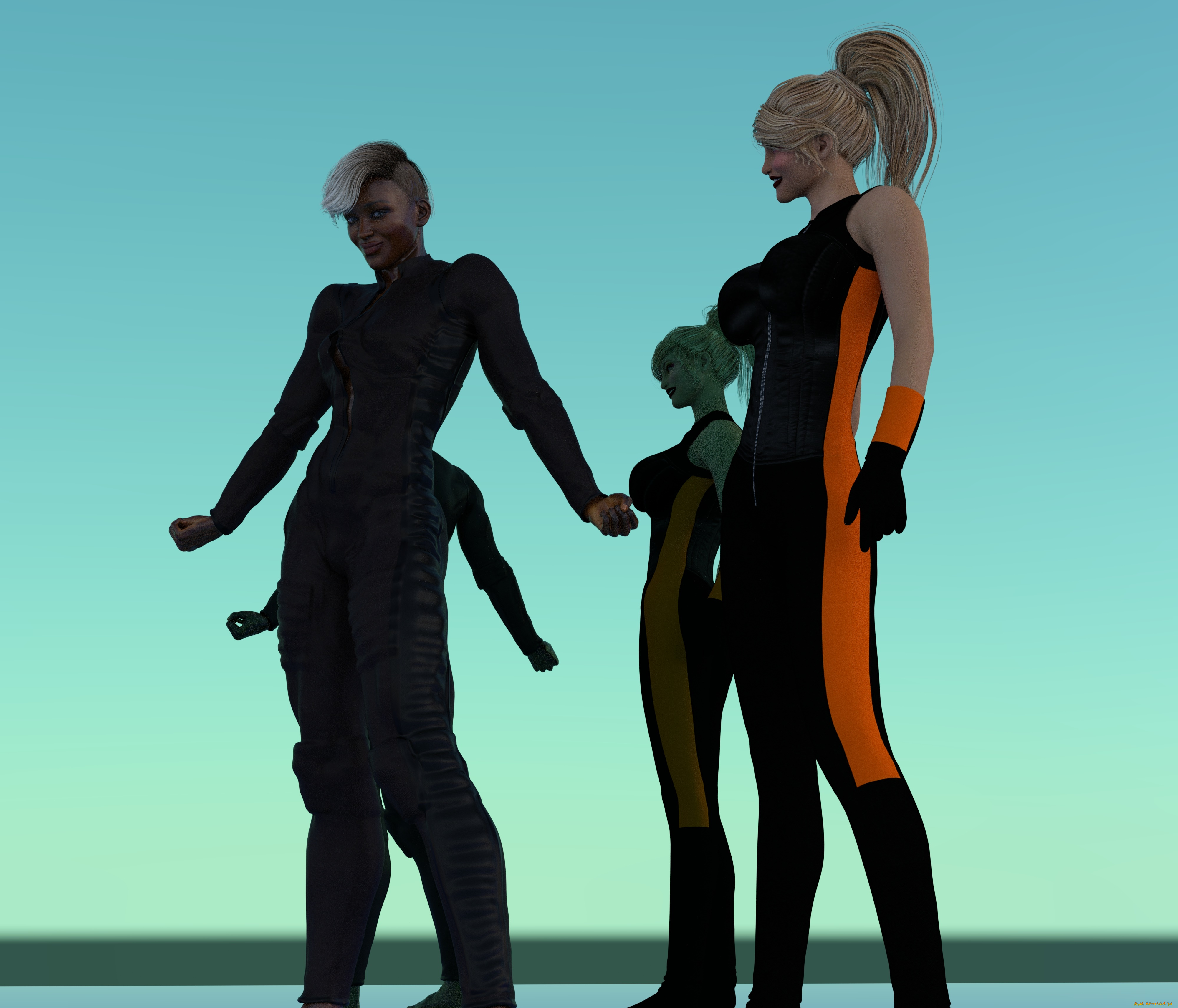 3д, графика, люди, , people, взгляд, девушки, фон