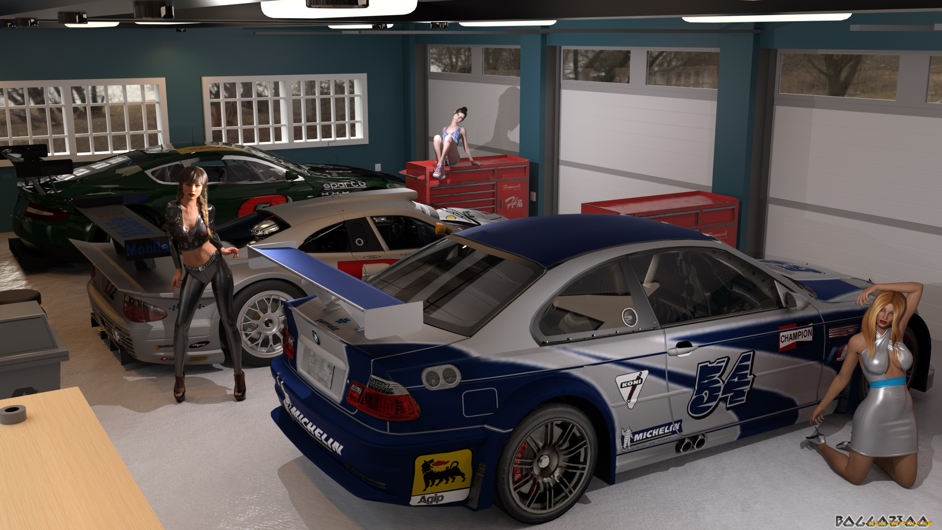 3д, графика, люди-авто, мото, , people-, car, , , moto, фон, взгляд, девушки