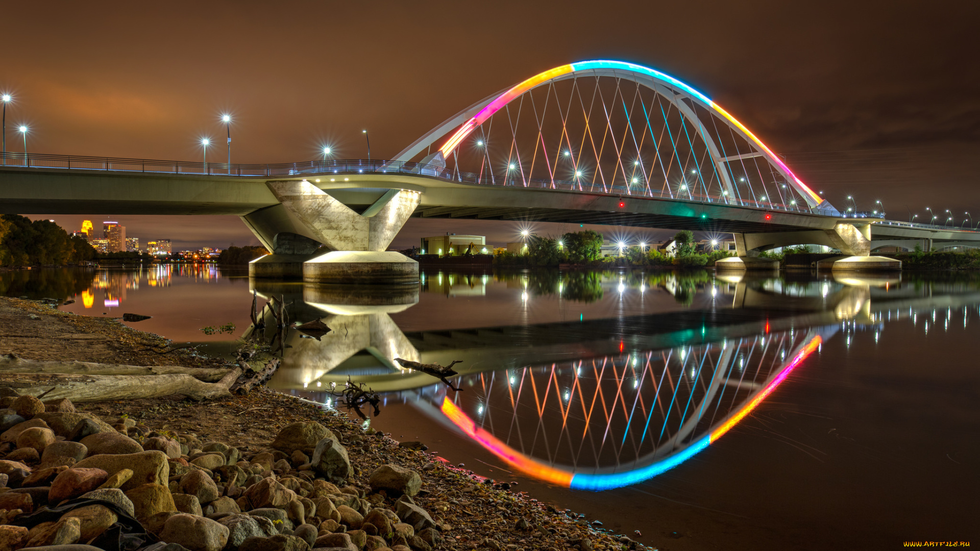 minneapolis, города, -, мосты, простор