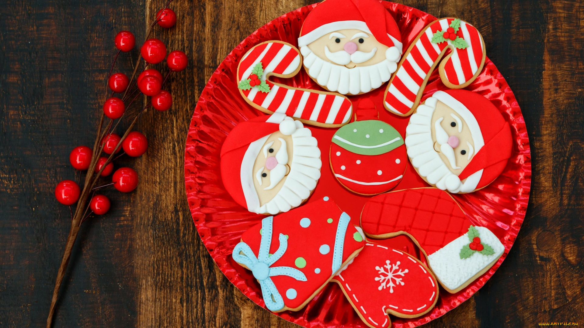 праздничные, угощения, печенье, тарелка