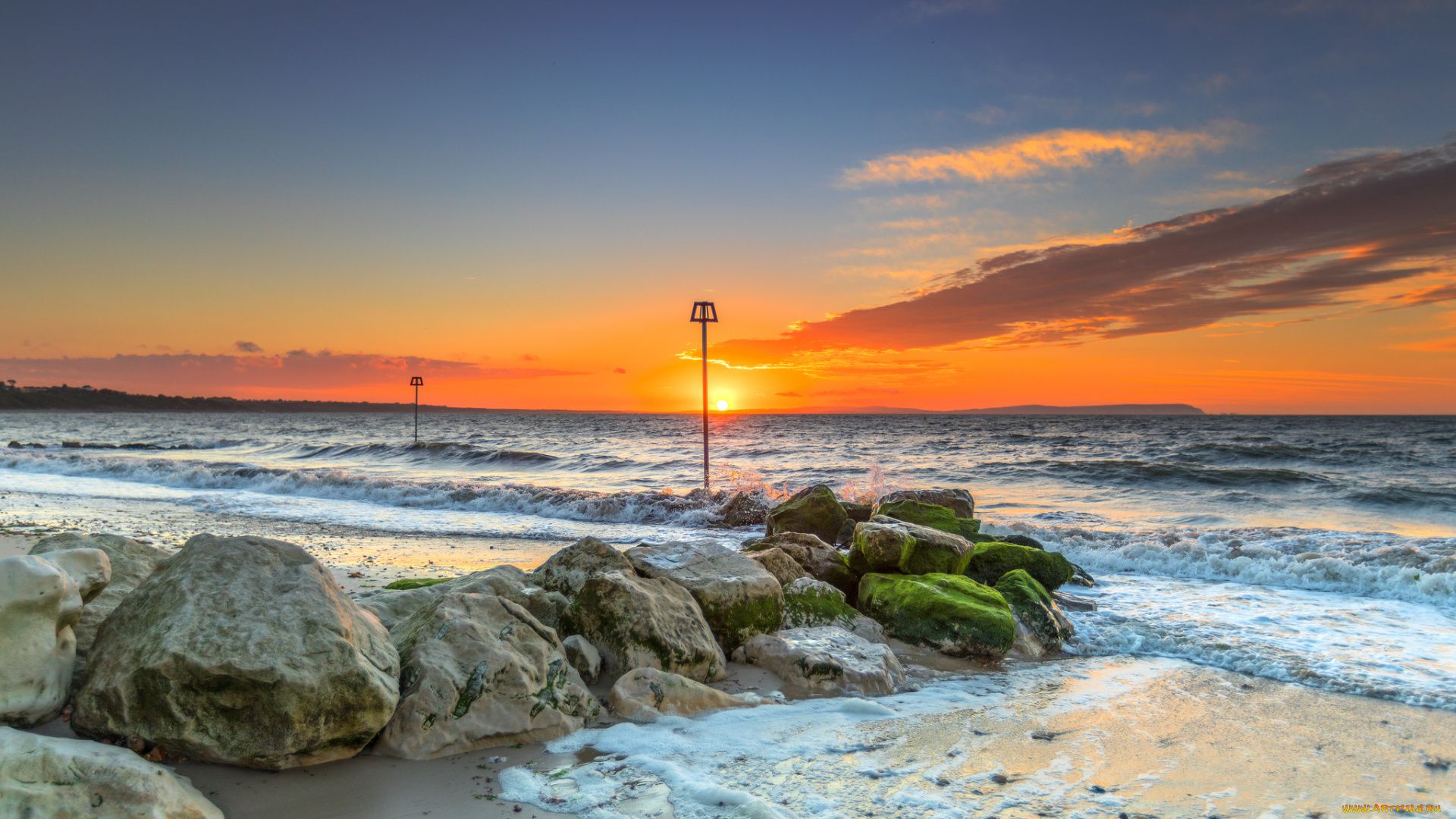 природа, побережье, простор