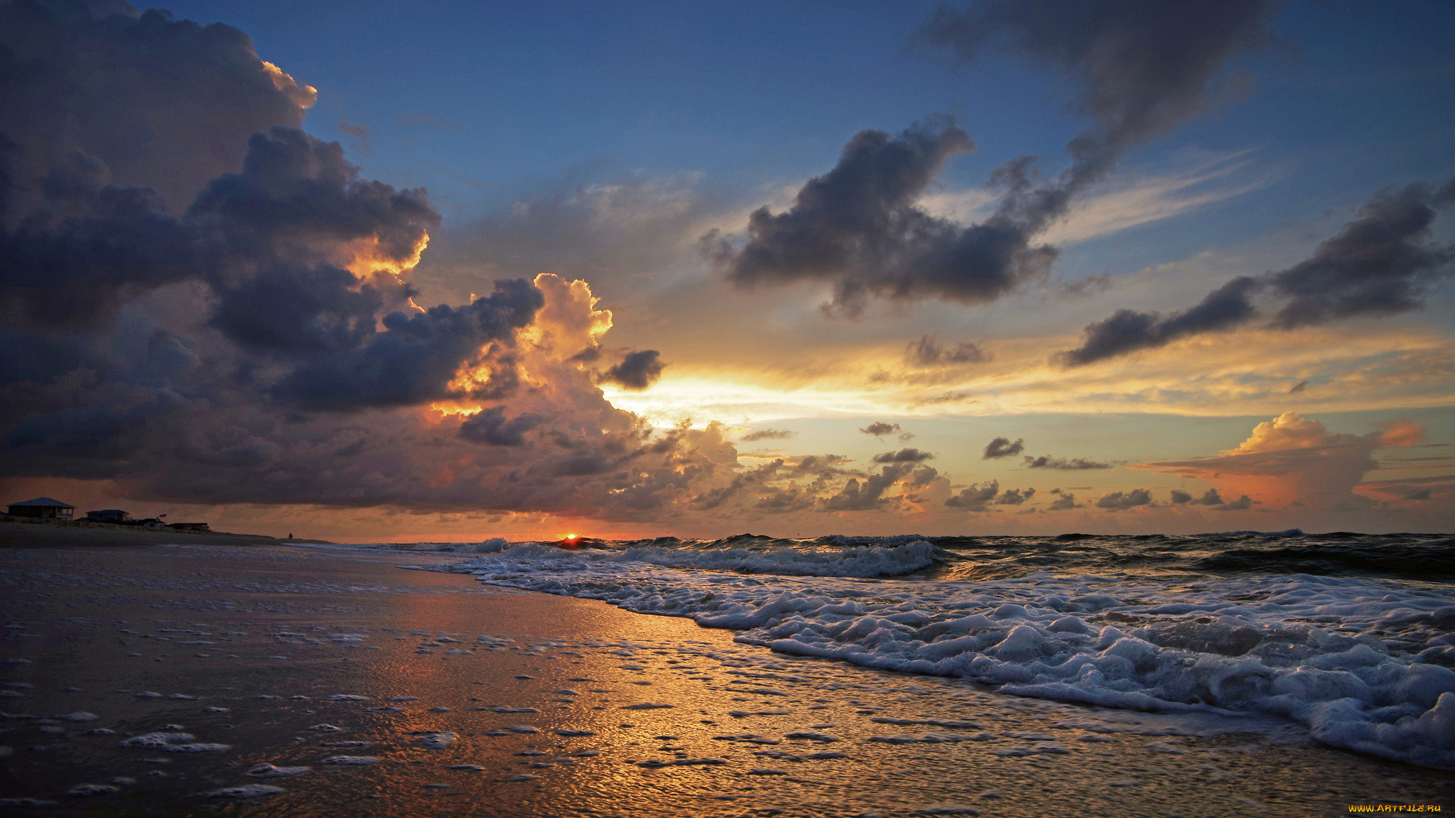 природа, побережье, простор