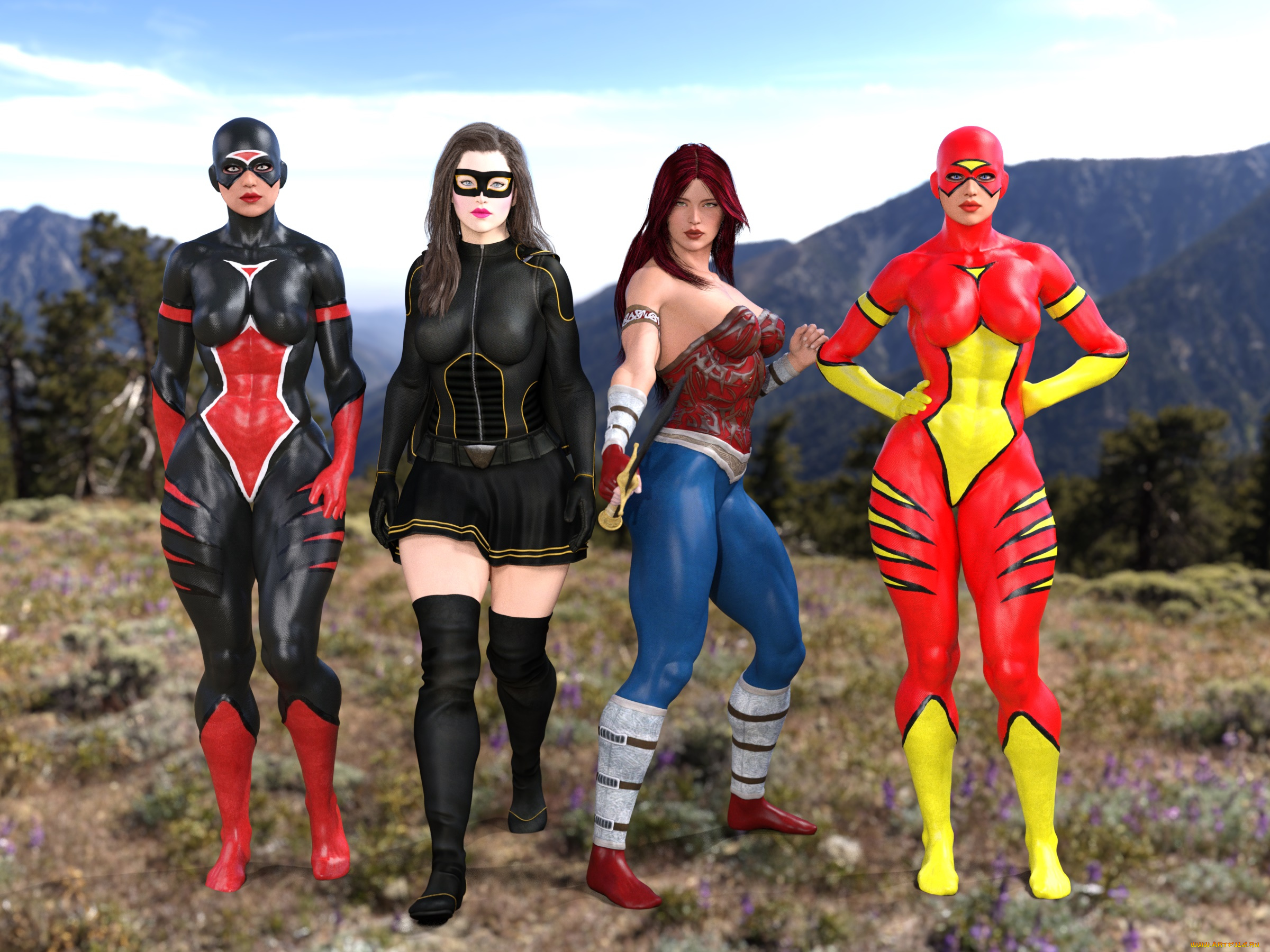 3д, графика, фантазия, , fantasy, фон, взгляд, девушки