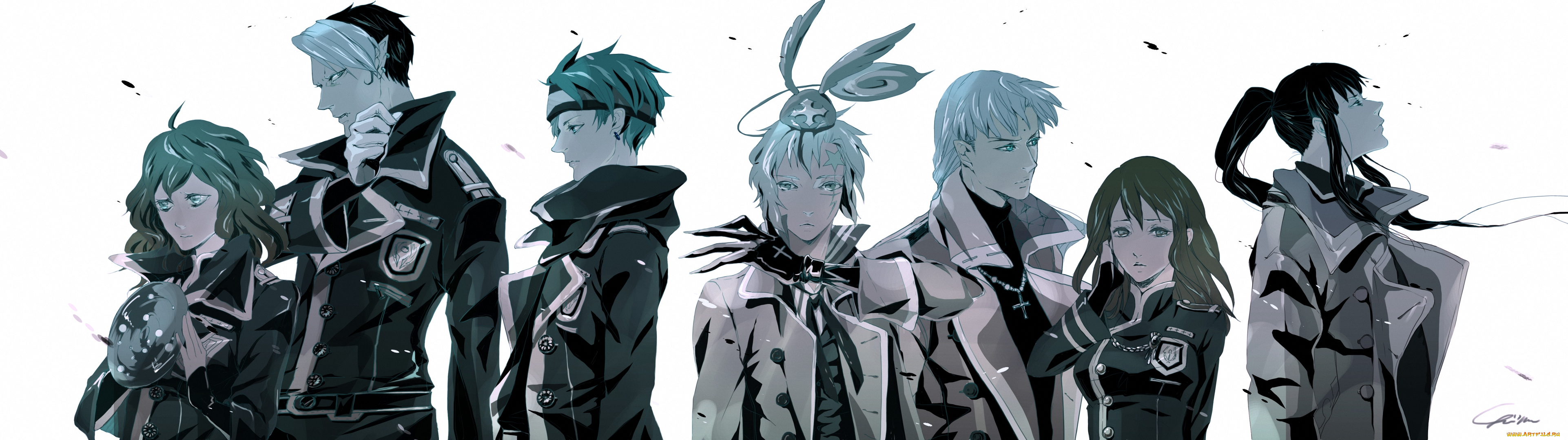 аниме, , gray-man, walker, экзорцист, воин, allen, lavi, lenalee, kanda
