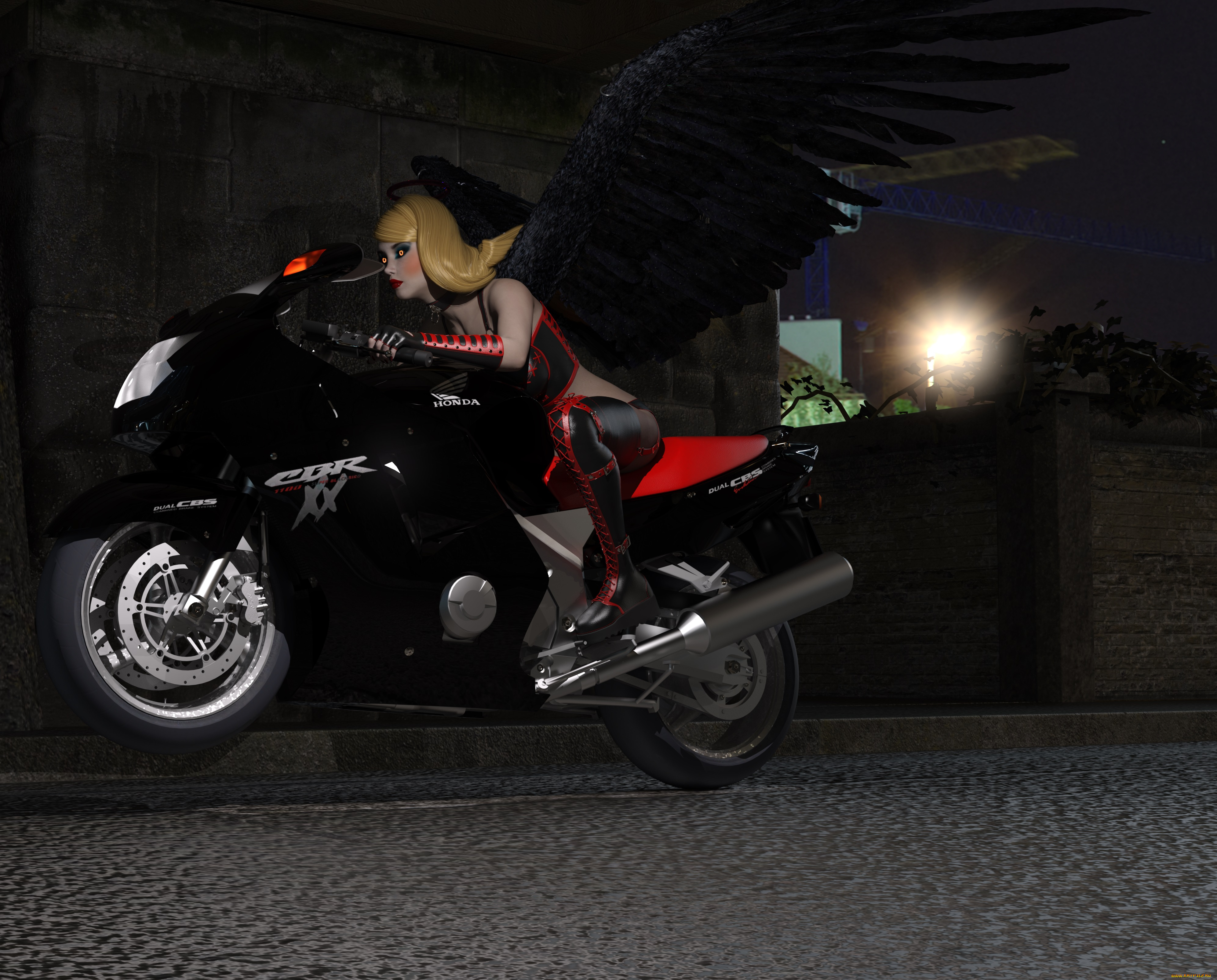 3д, графика, люди-авто, мото, , people-, car, , , moto, фон, взгляд, девушка