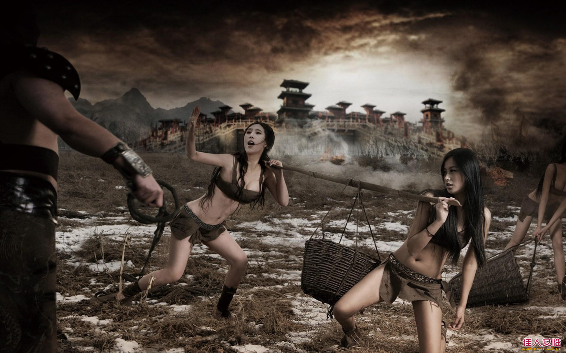 кино, фильмы, chi, bi, iii, крепость, корзина, надсмотрщик, девушки, плен