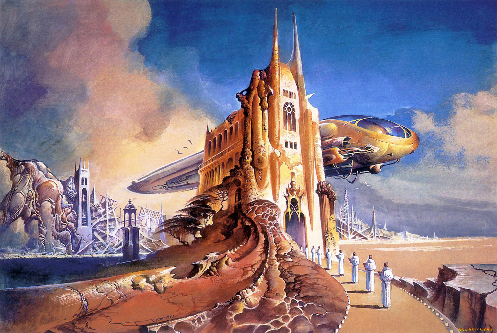 фэнтези, замки, легенда, измерение, фантастика, мир, другой, пеннингтон, брюс, вид, пейзаж