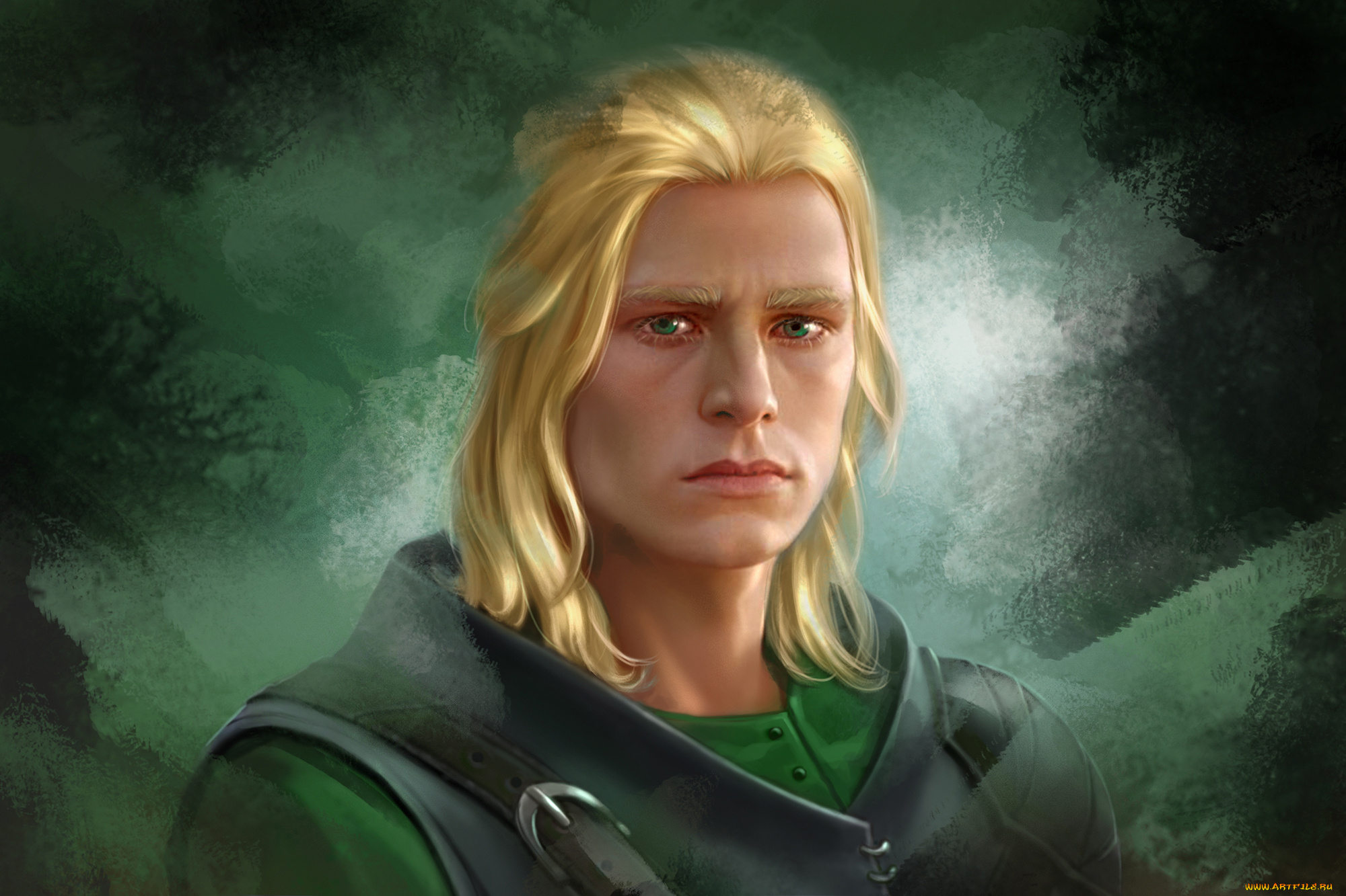 рисованное, люди, фон, мужчина, взгляд