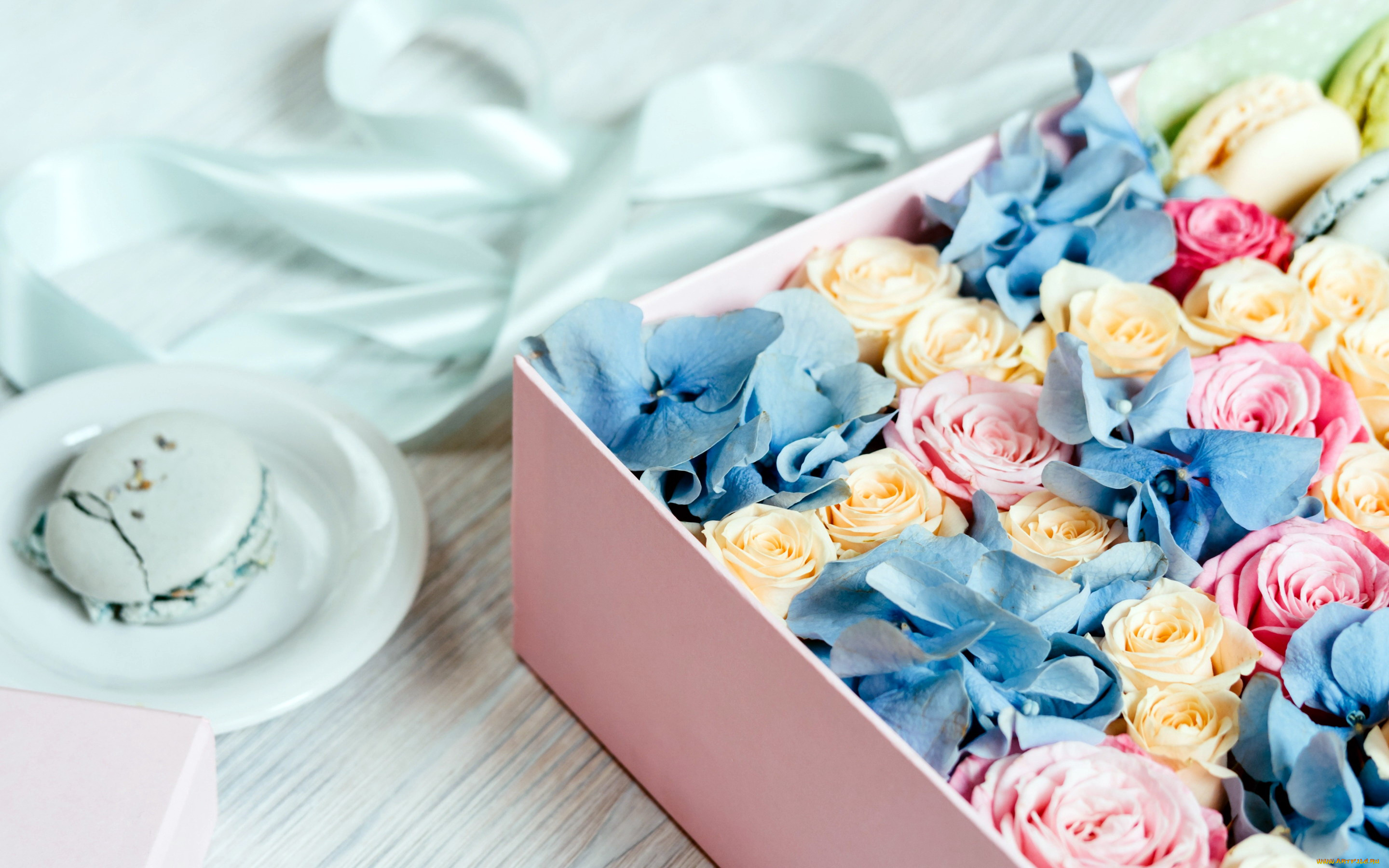 цветы, букеты, , композиции, розы, гортензия