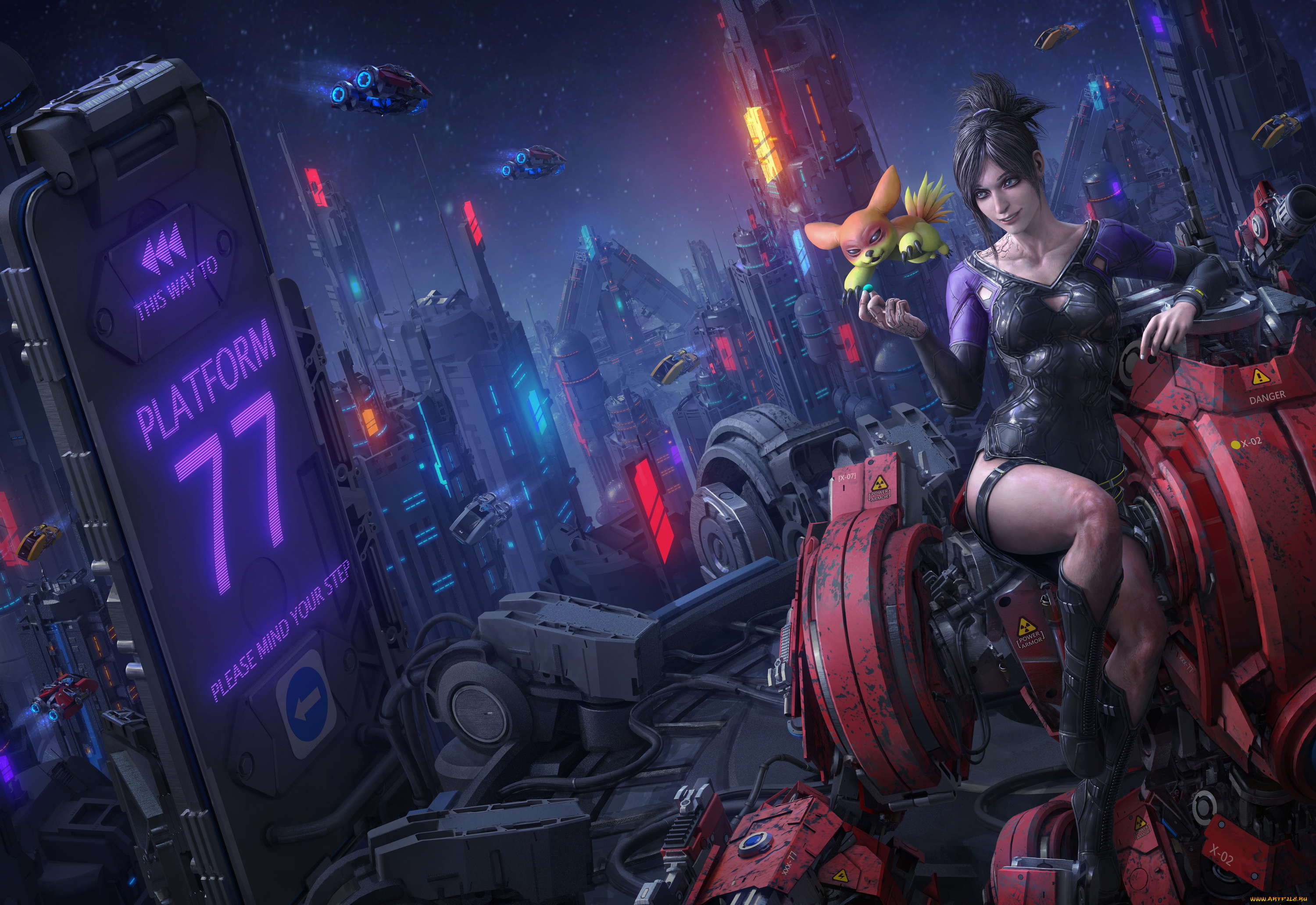 фэнтези, девушки, фон, девушка, взгляд, униформа