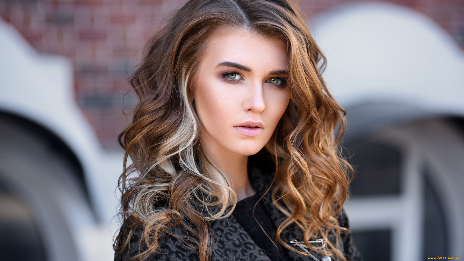 девушки, -, рыжеволосые, и, разноцветные, портрет