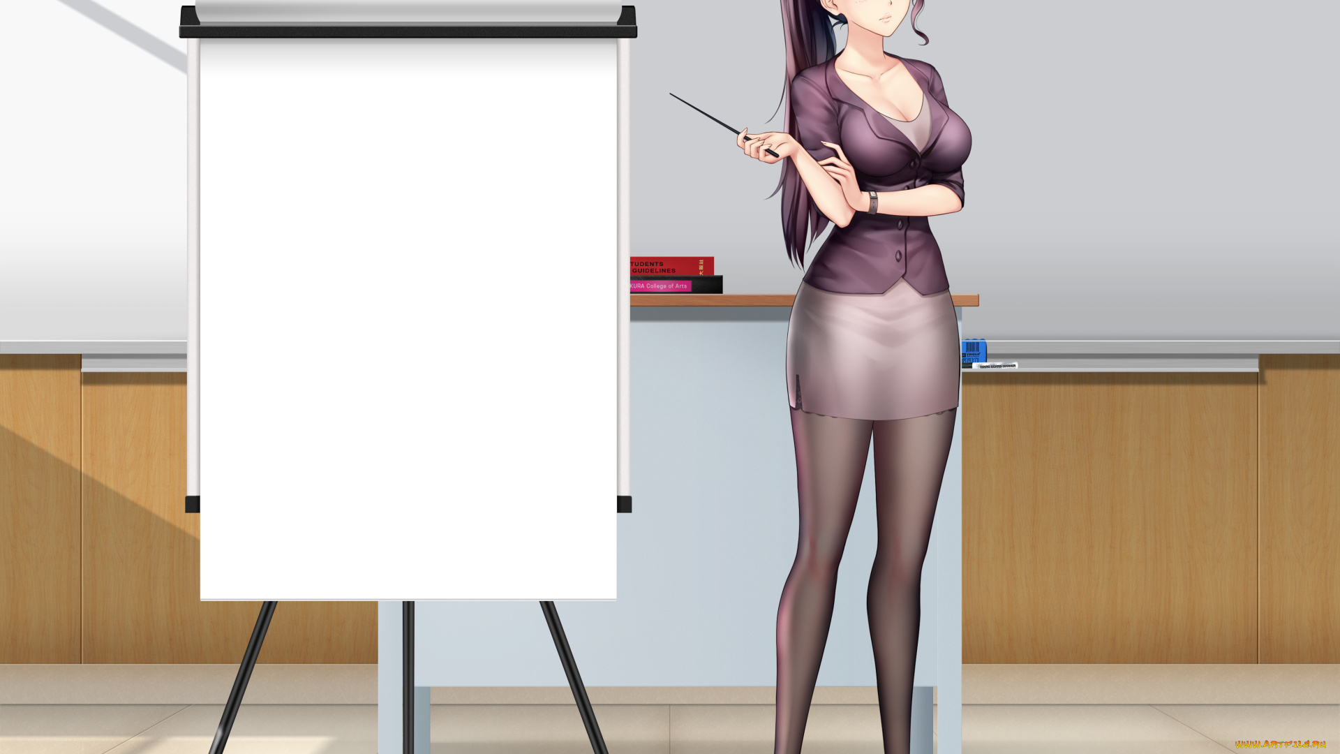 аниме, unknown, , другое, , девушка, указка, стенд
