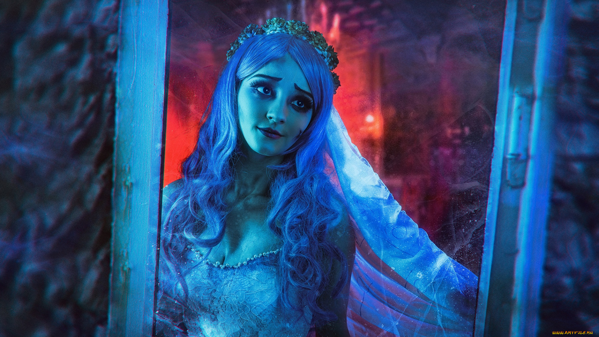 девушки, kirdjava, образ, костюм, невеста, окно