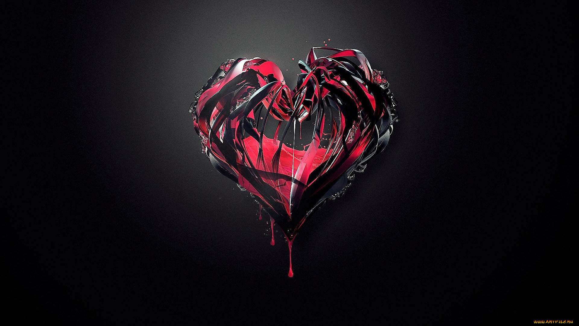 рисованное, минимализм, сердце, кровь