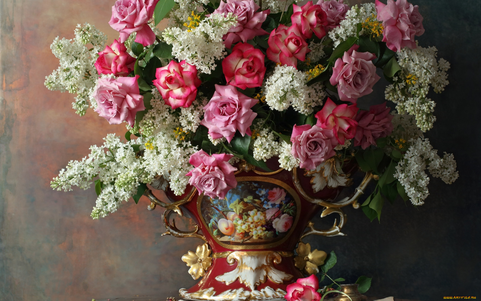 цветы, букеты, , композиции, ваза, букет, розы, сирень