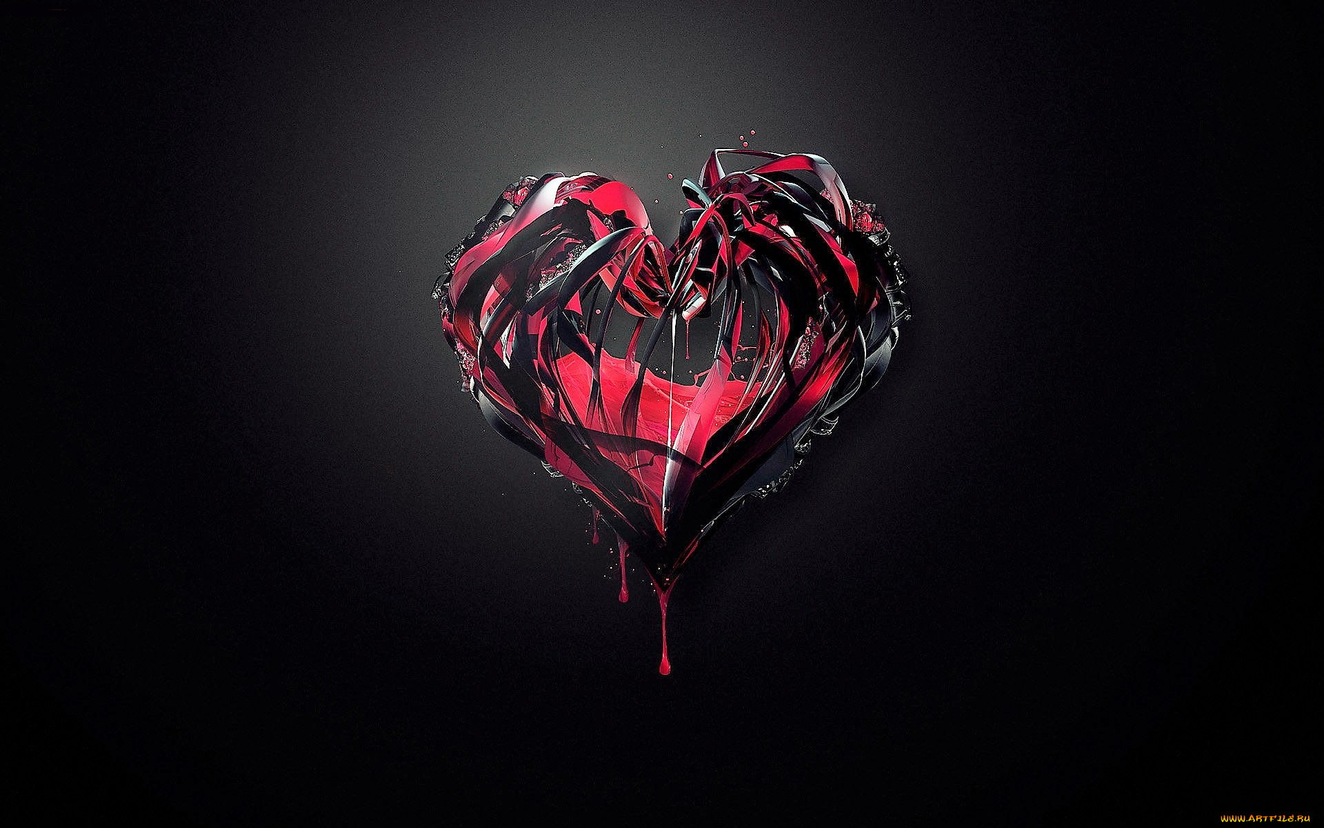 рисованное, минимализм, сердце, кровь