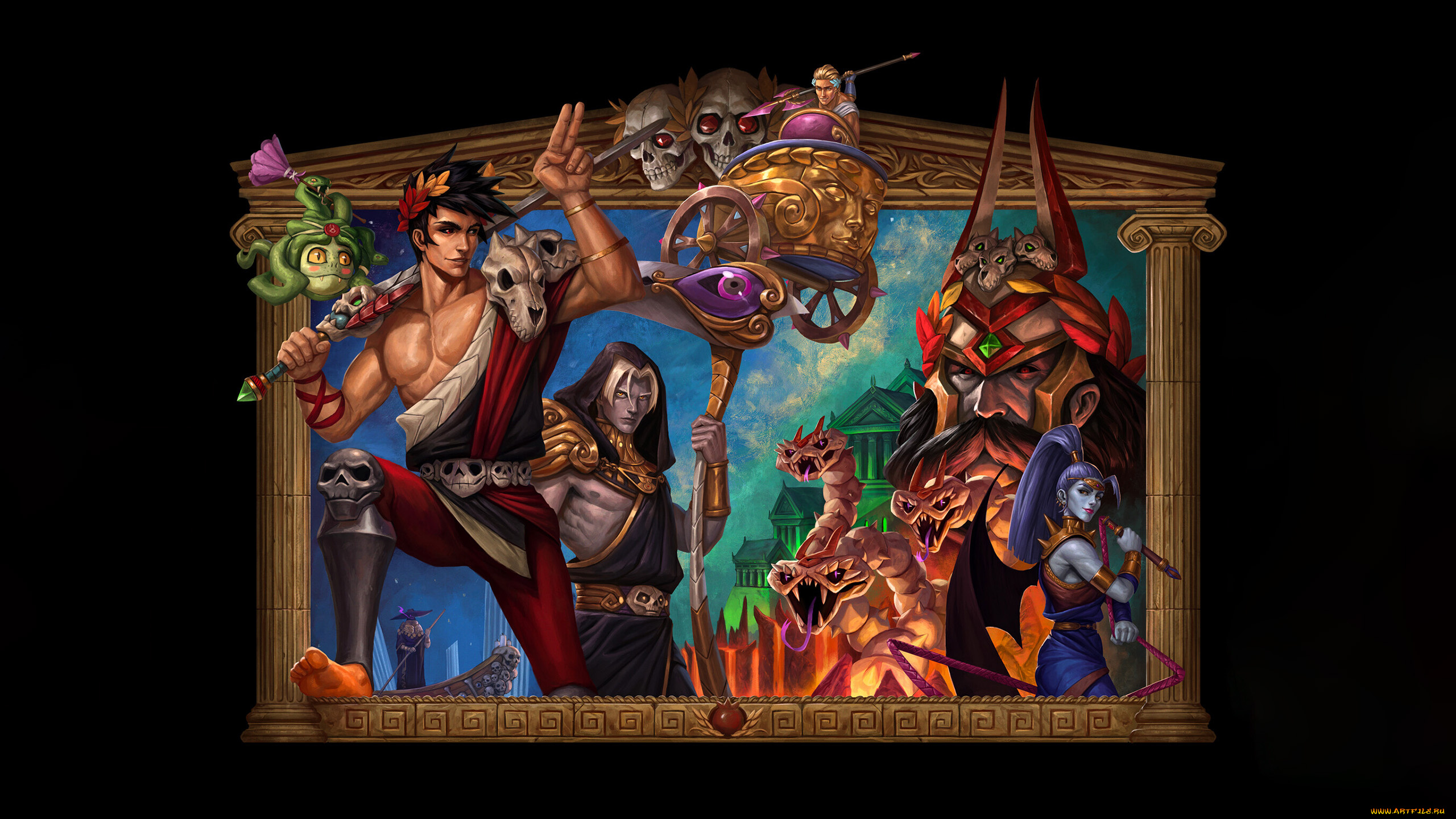 видео, игры, ---другое, hades, zagreus, dusa, thanatos, megaera, charon, theseus