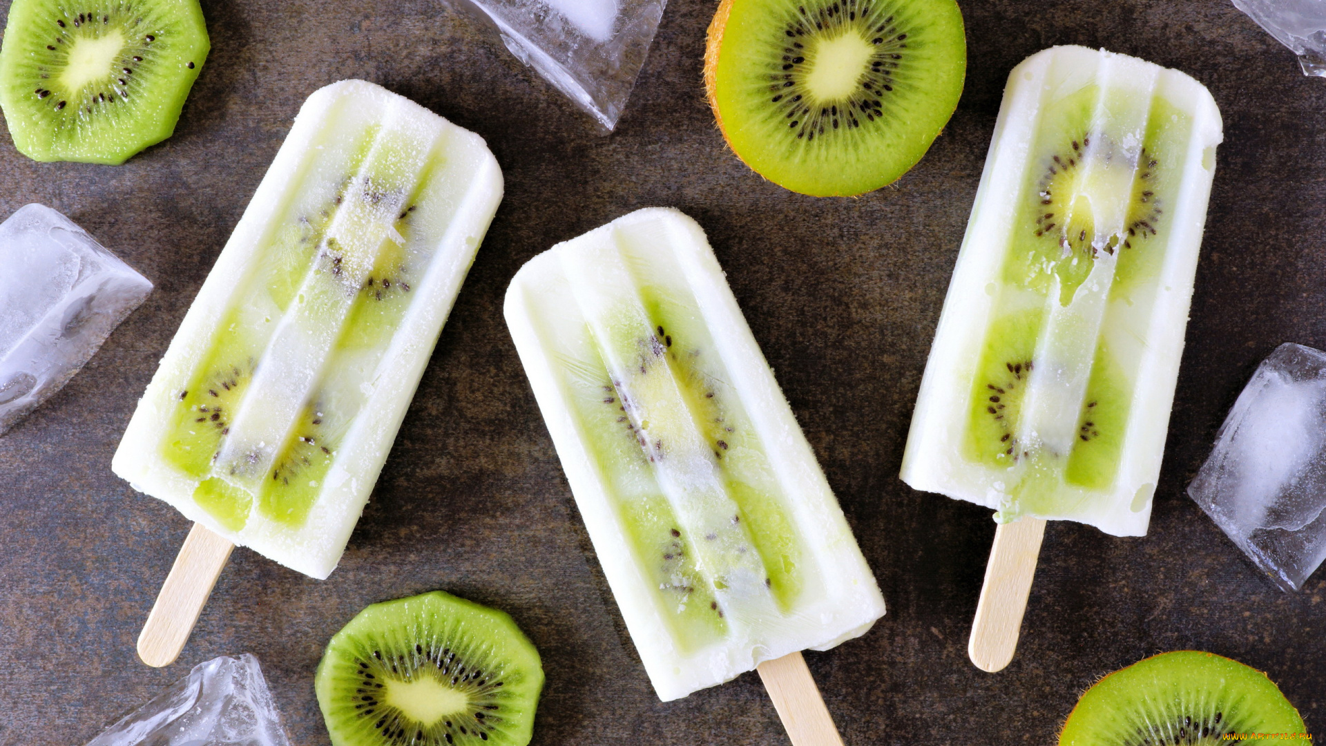 еда, мороженое, , десерты, киви, лед