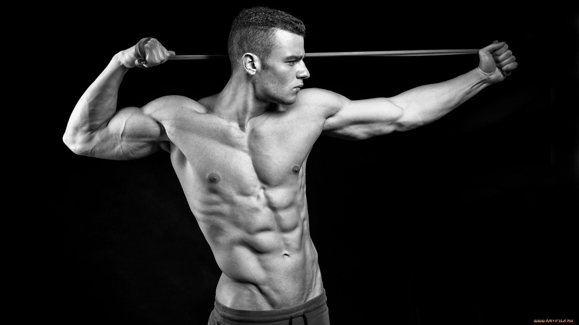 спорт, body, building, поза, пресс, мышцы, бодибилдер