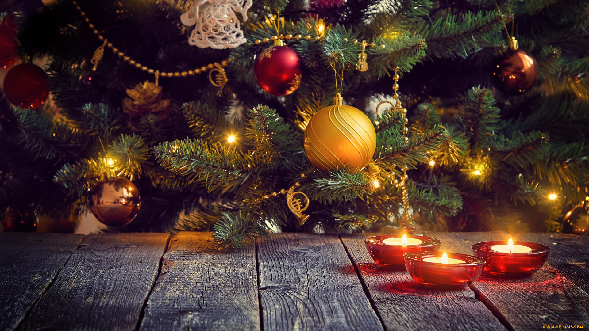 праздничные, новогодние, свечи, новогодняя