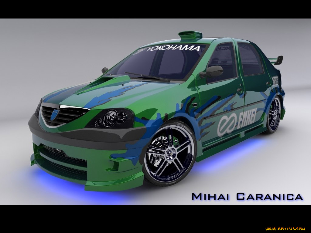 dacia, автомобили, 3д