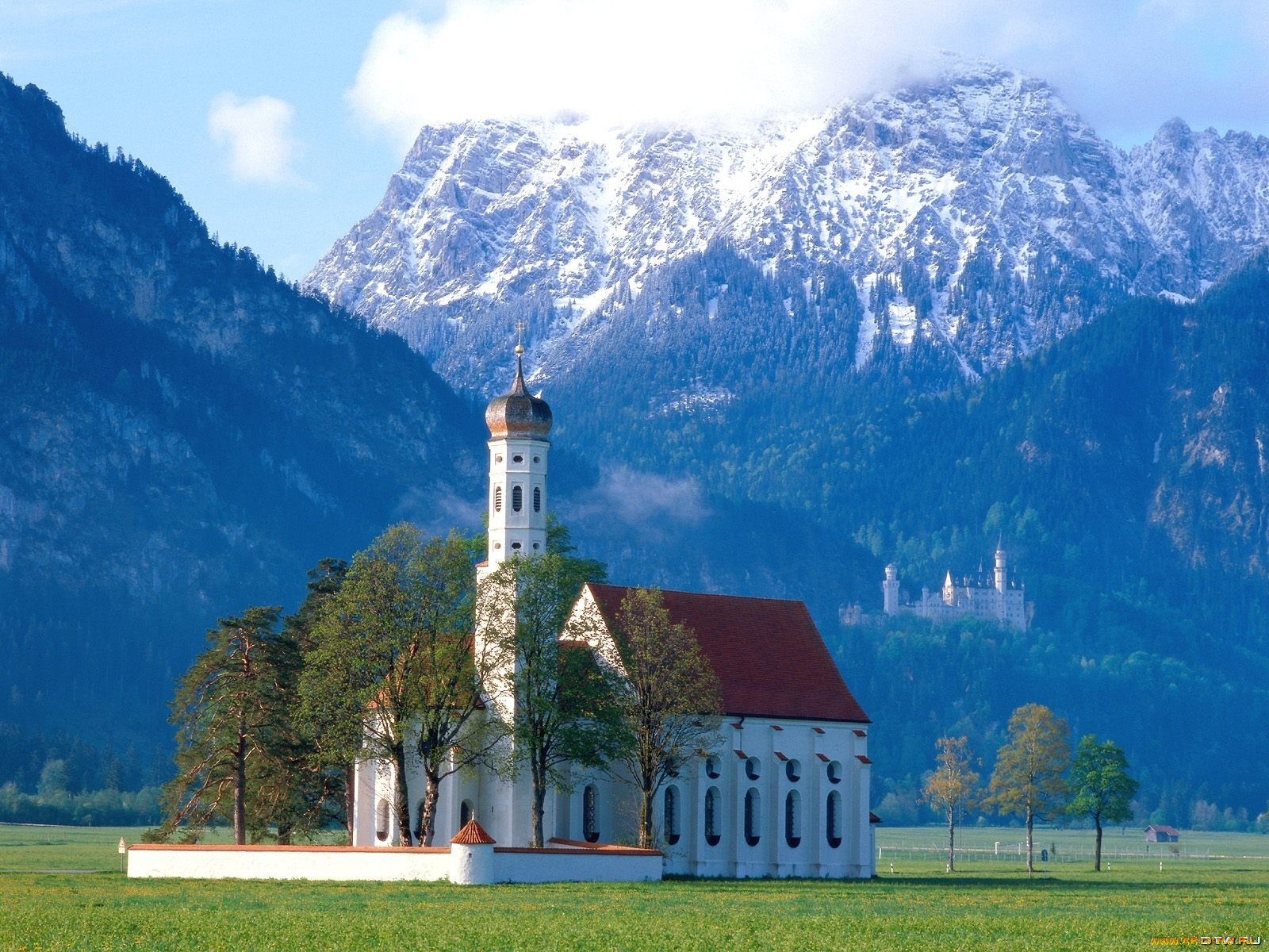 st, coloman, church, near, fussen, bavaria, города, католические, соборы, костелы, аббатства