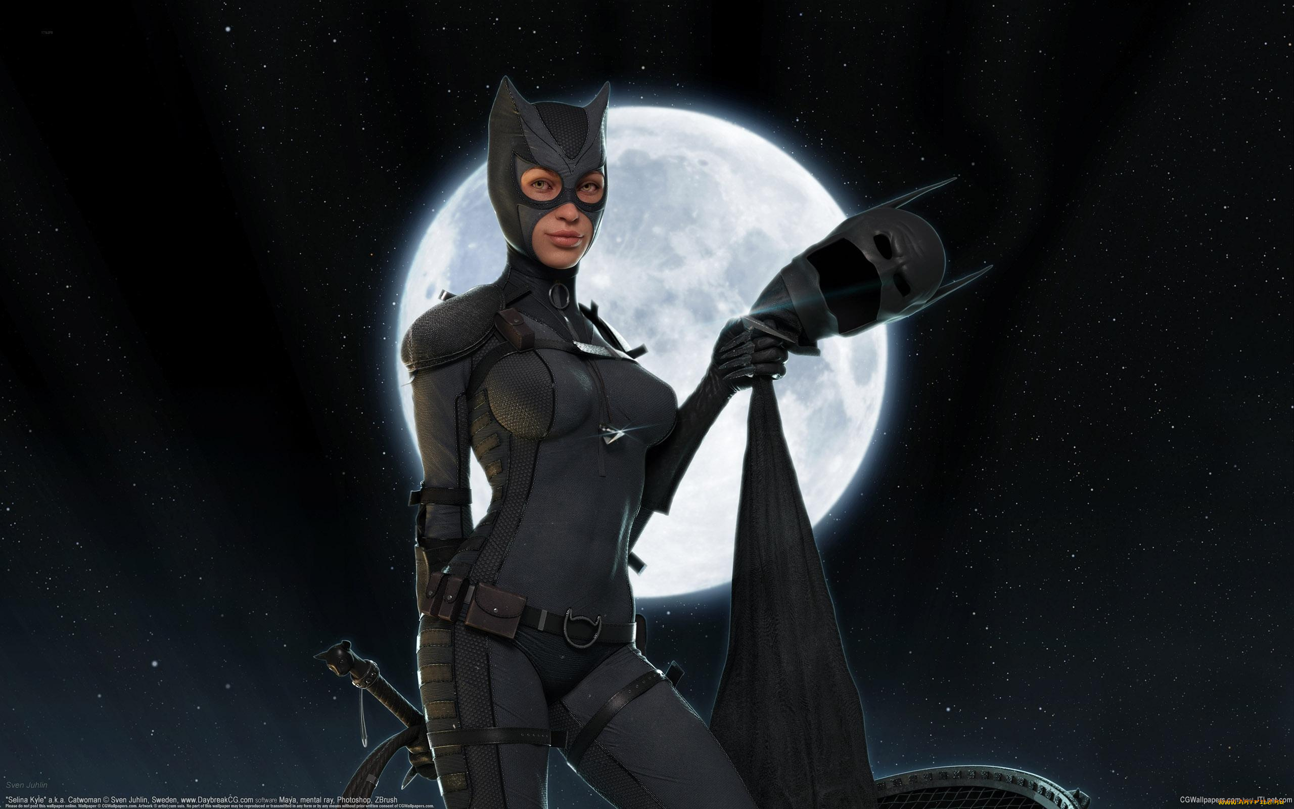 sven, juhlin, фэнтези, девушки, catwoman, женщина-кошка