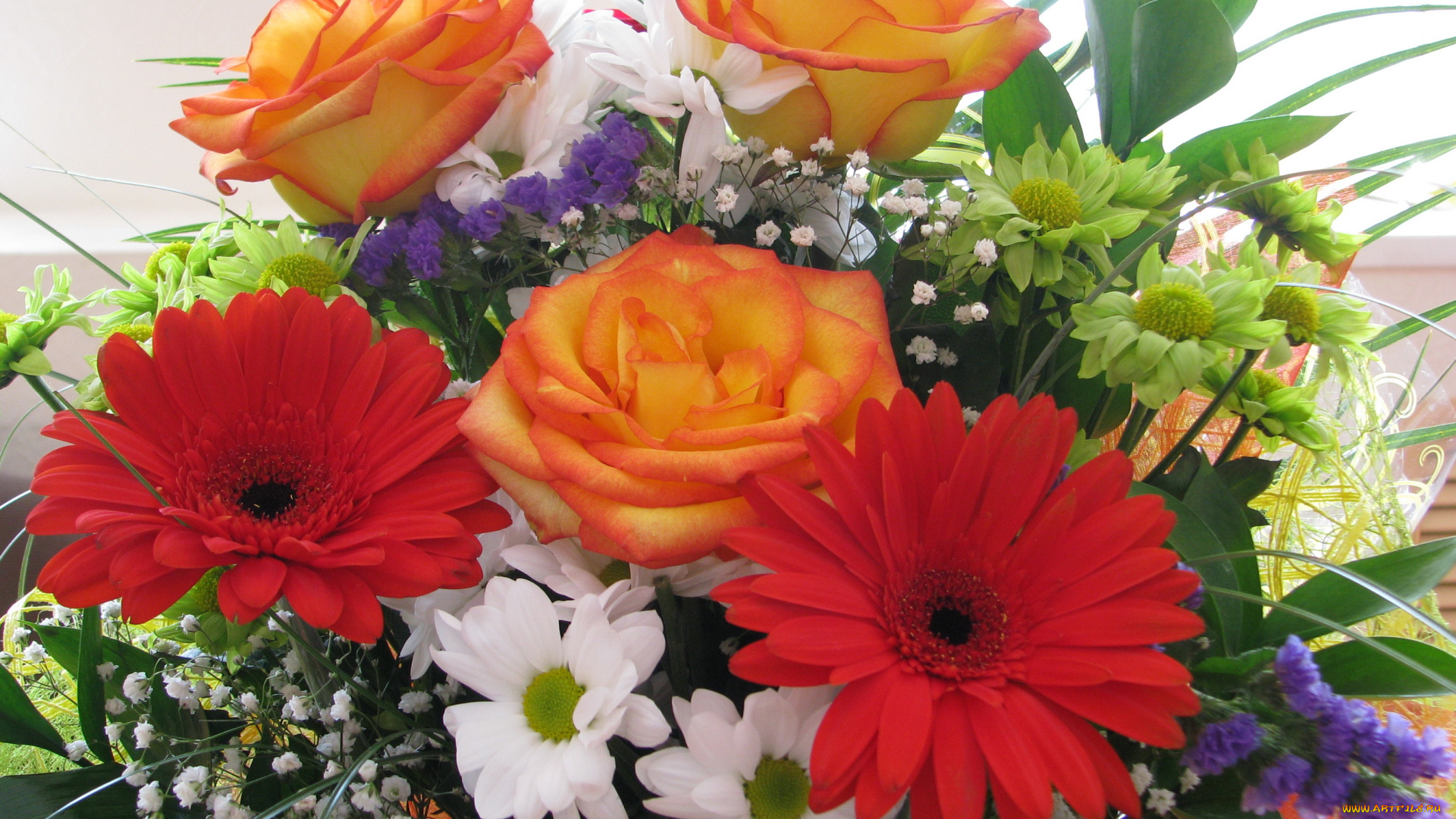 цветы, букеты, композиции, розы, герберы, букет
