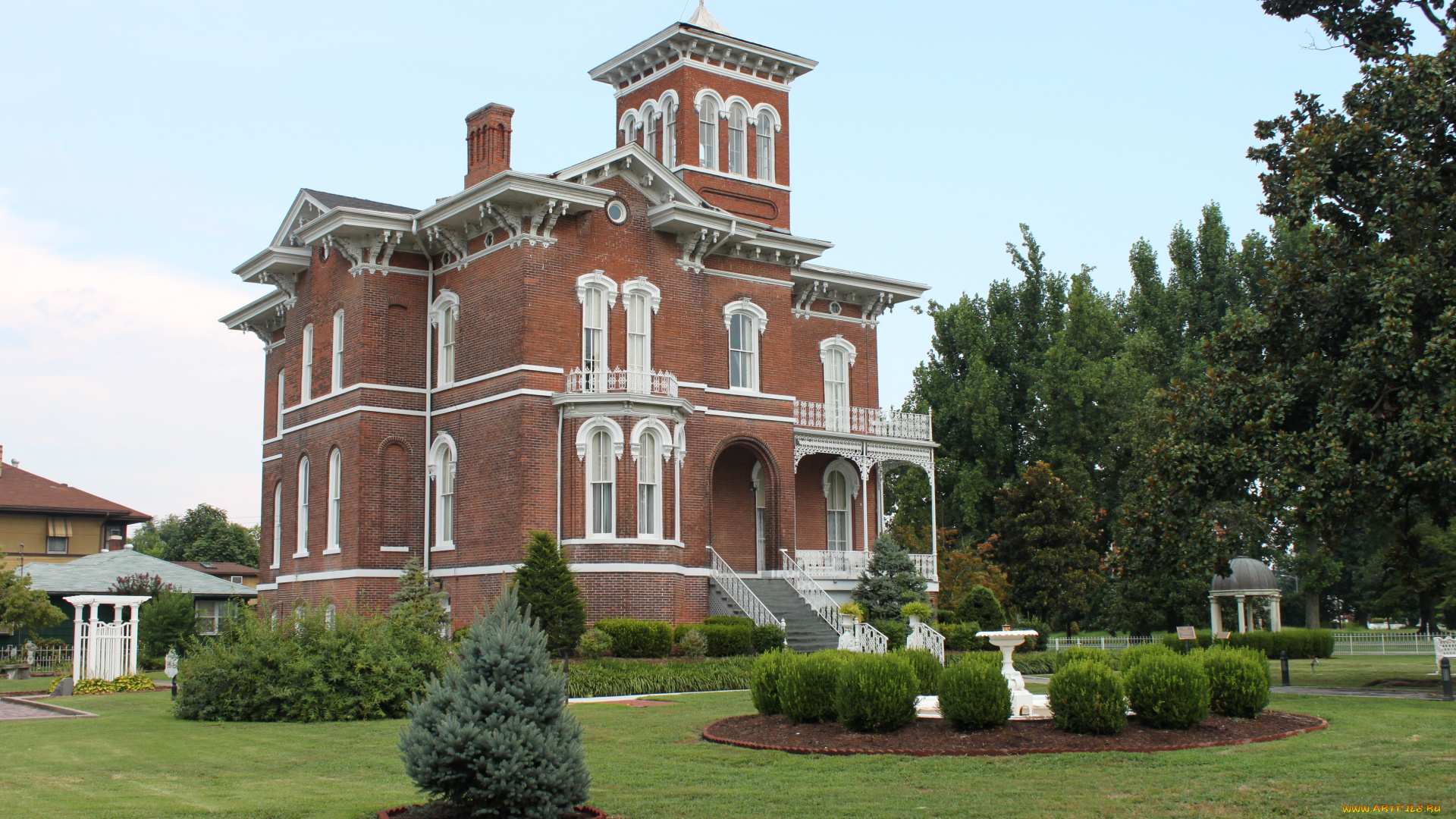 illinois, сша, города, здания, дома, дом, парк