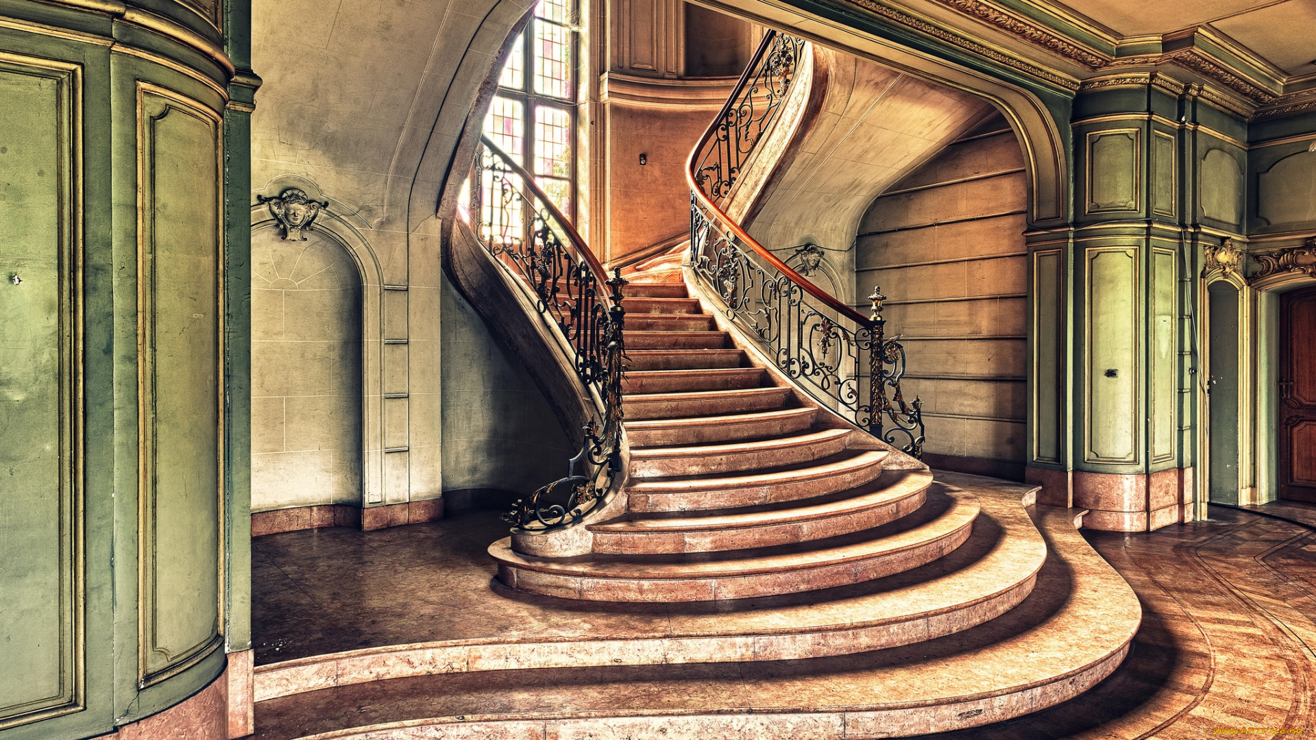 интерьер, холлы, лестницы, корридоры, лестница