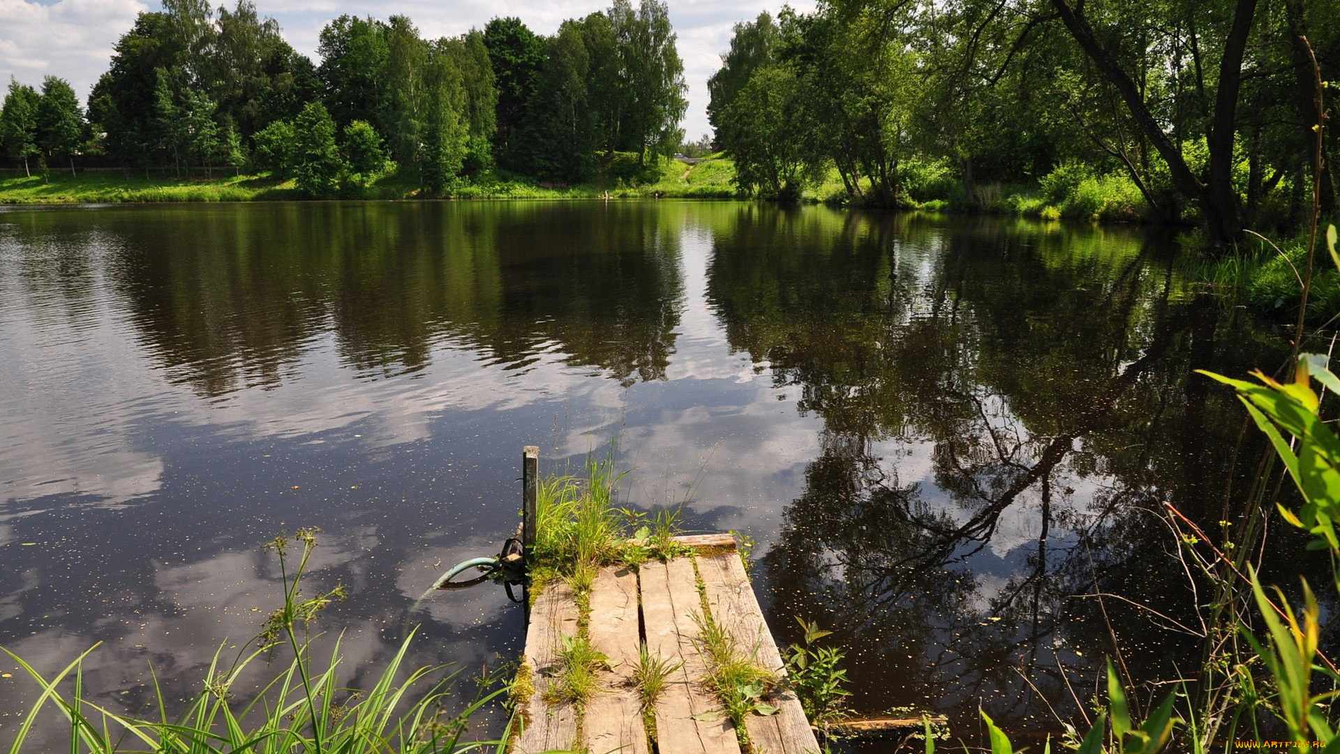 природа, реки, озера, берег, река, мостки