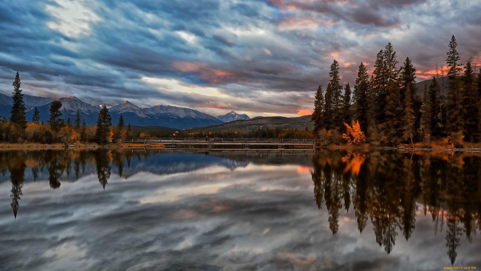 pyramid, lake, jasper, national, park, alberta, canada, природа, реки, озера, канада, озеро, горы, отражение, пейзаж, альберта