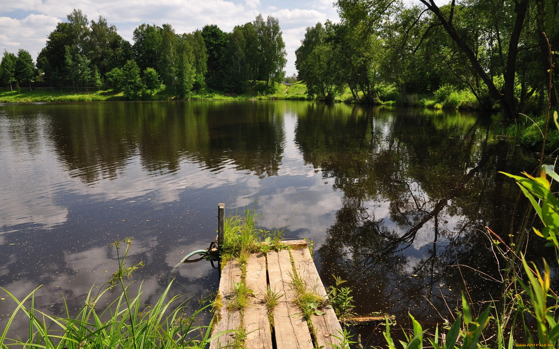 природа, реки, озера, берег, река, мостки