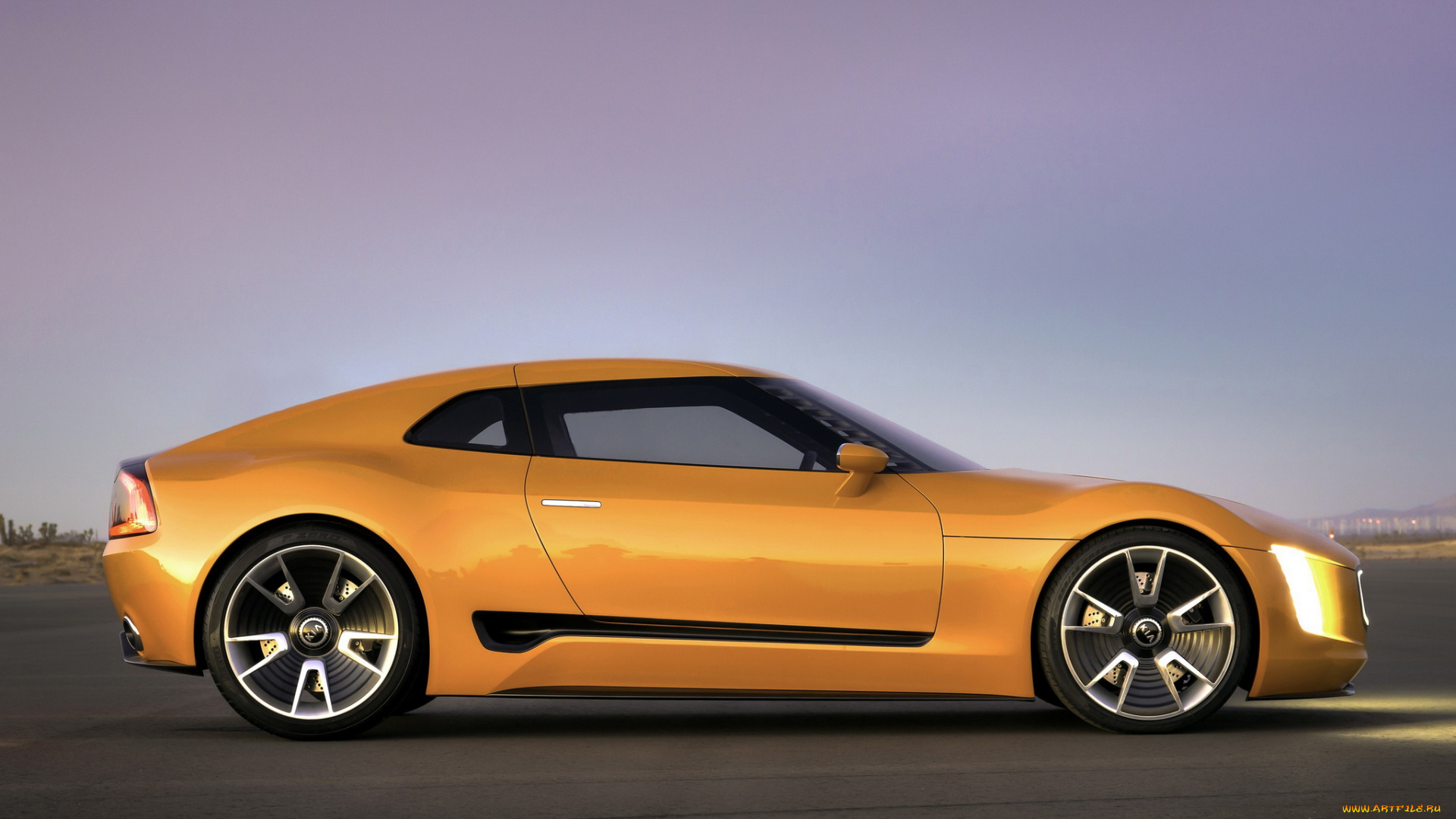 автомобили, kia, желтый, 2014, stinger, gt4