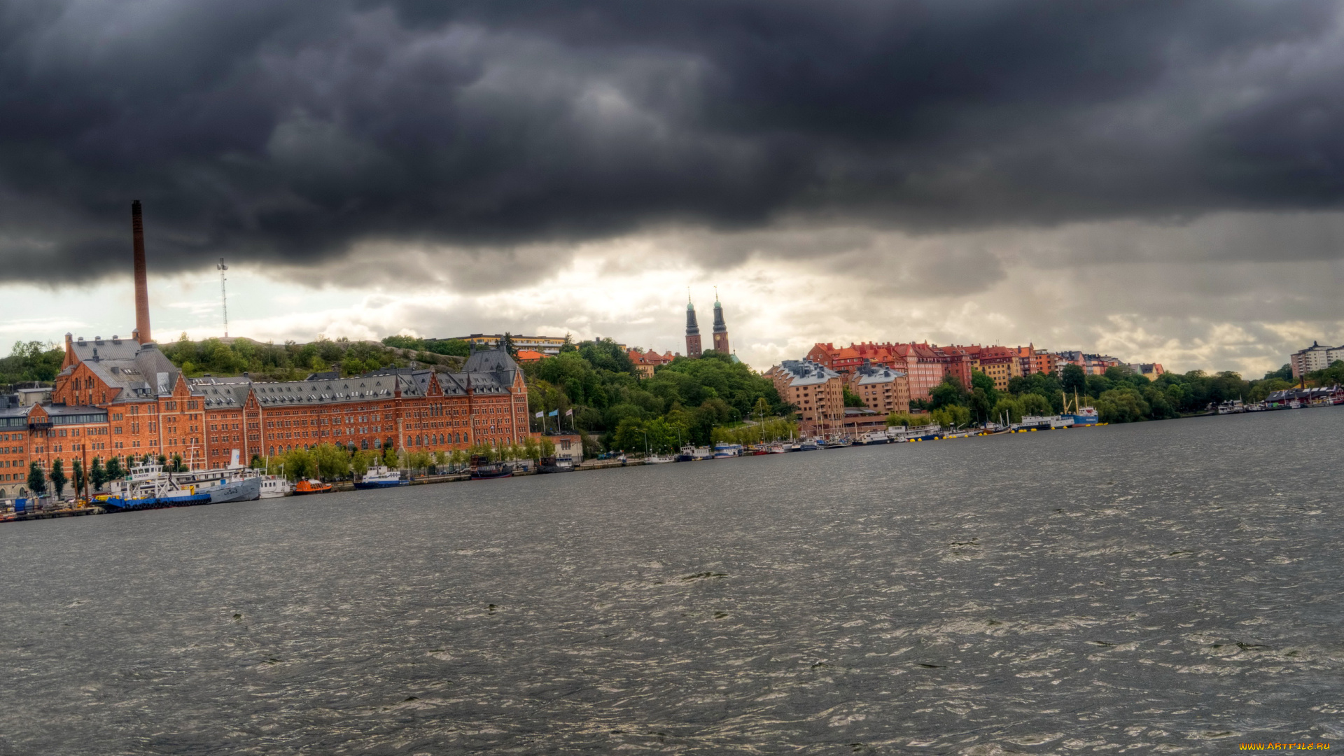 города, стокгольм, , швеция, стокгольм, дома, река