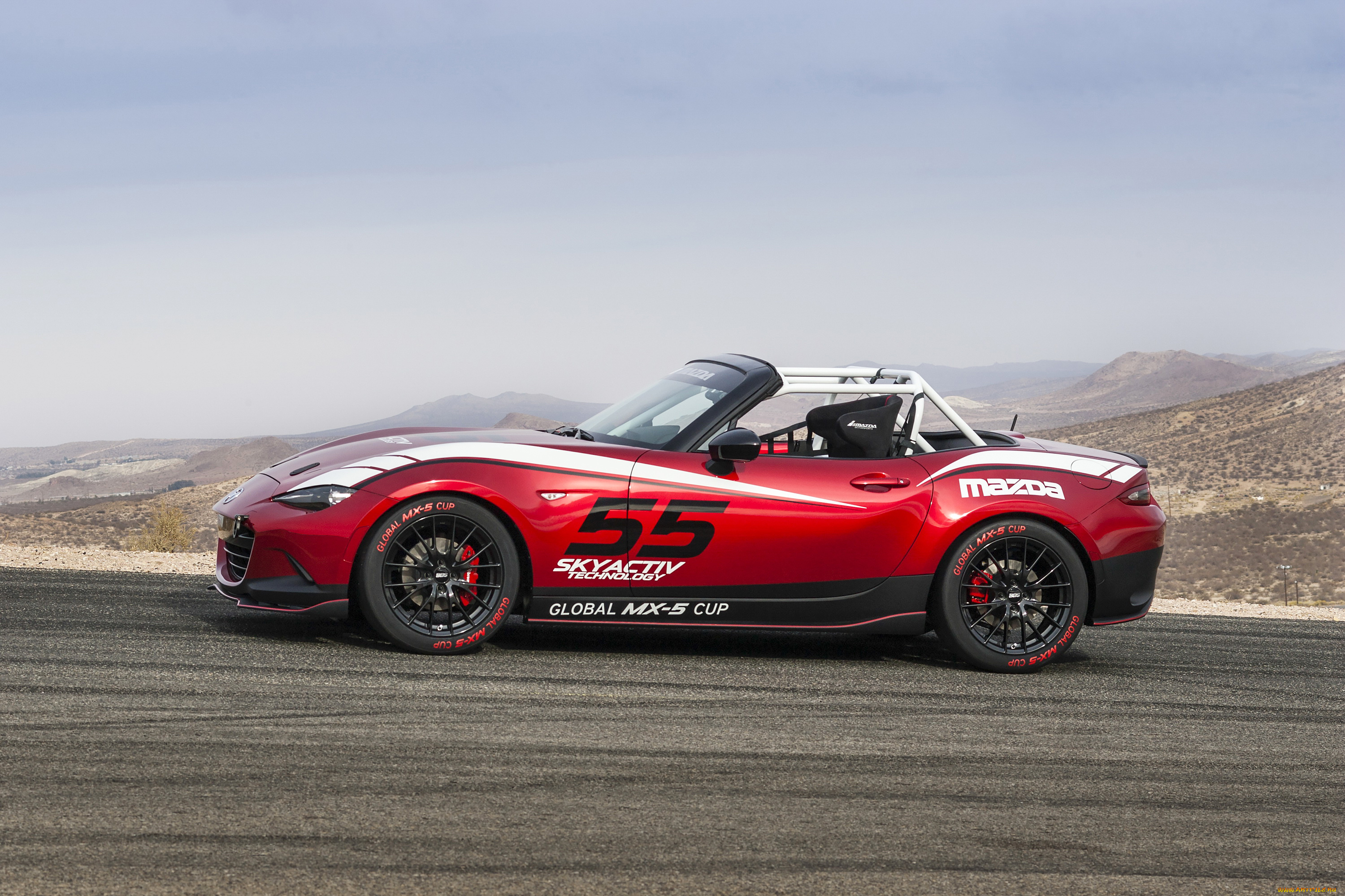 2016, mazda, mx-5, cup, racecar, автомобили, mazda, спорт, красный, металлик
