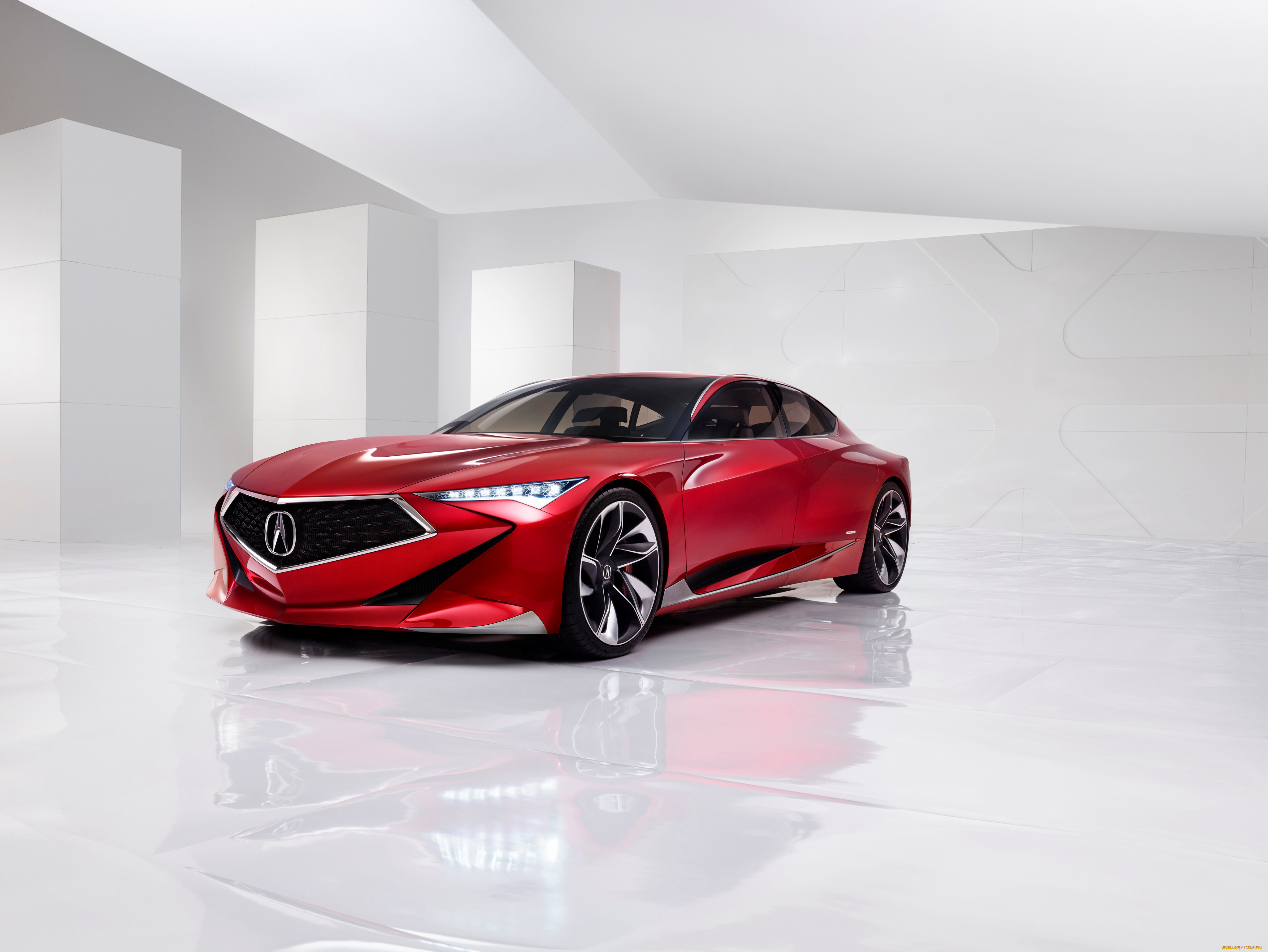 автомобили, acura, 2016г, concept, precision, красный
