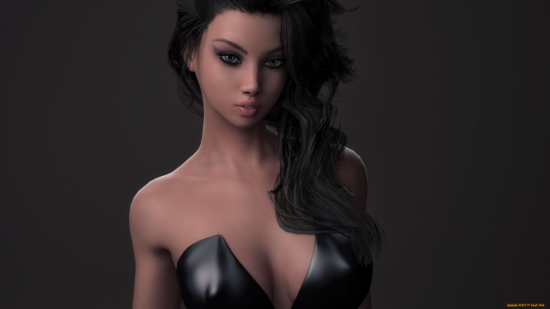 3д, графика, люди, , people, девушка, взгляд, фон