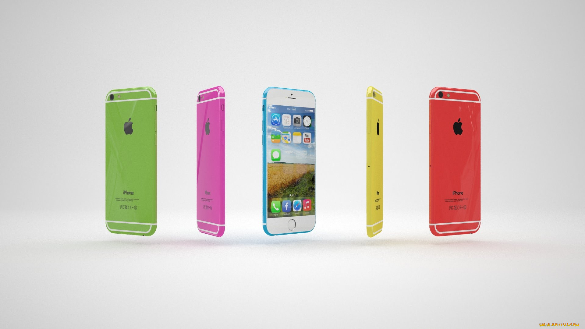 бренды, iphone, фон, смартфоны