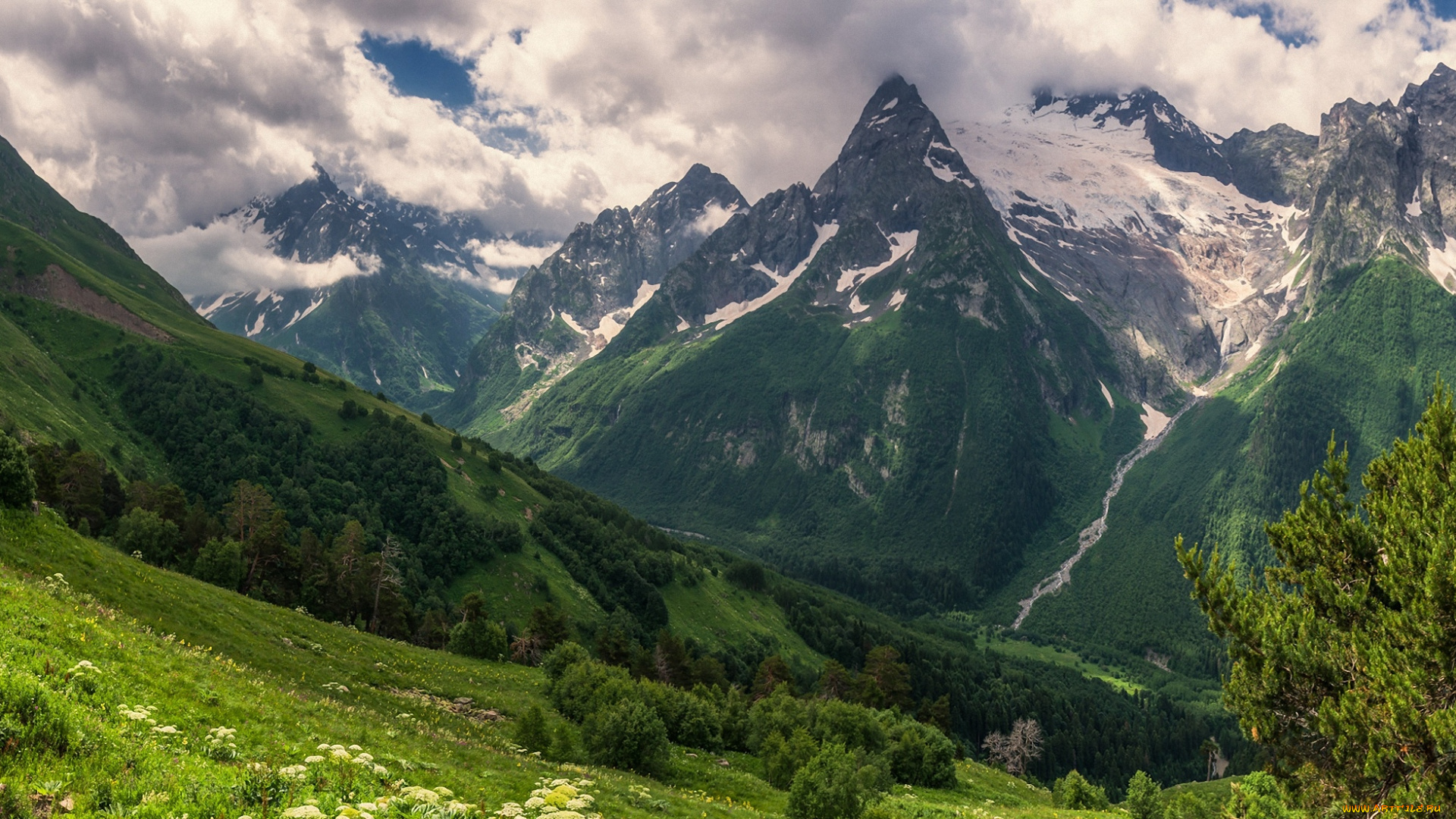 природа, горы, без, комментариев