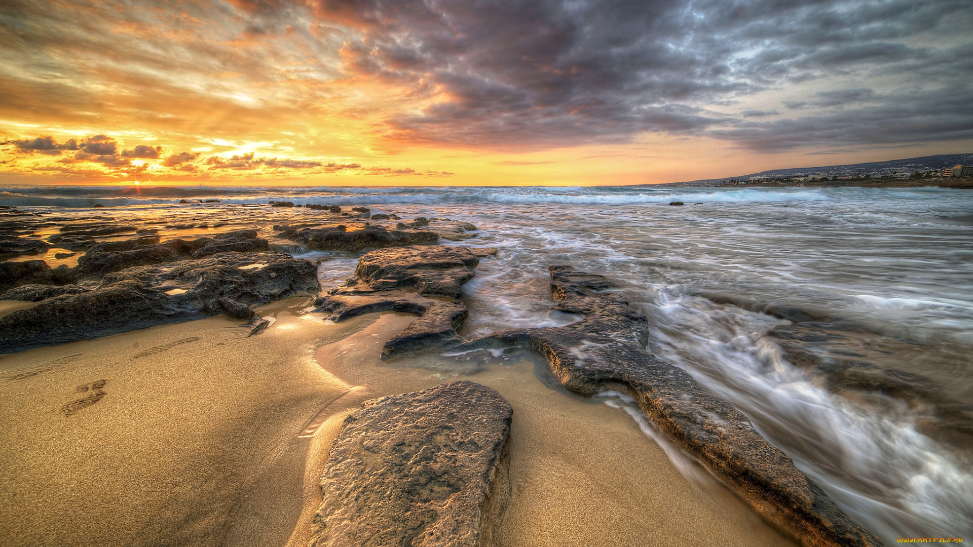 природа, побережье, море, берег