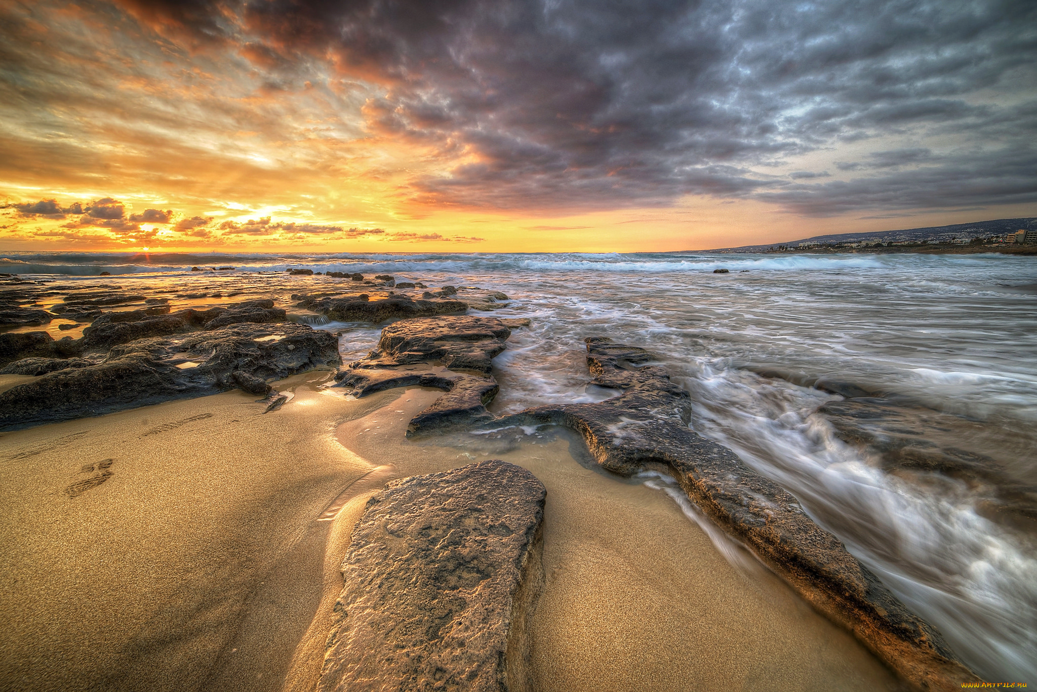 природа, побережье, море, берег