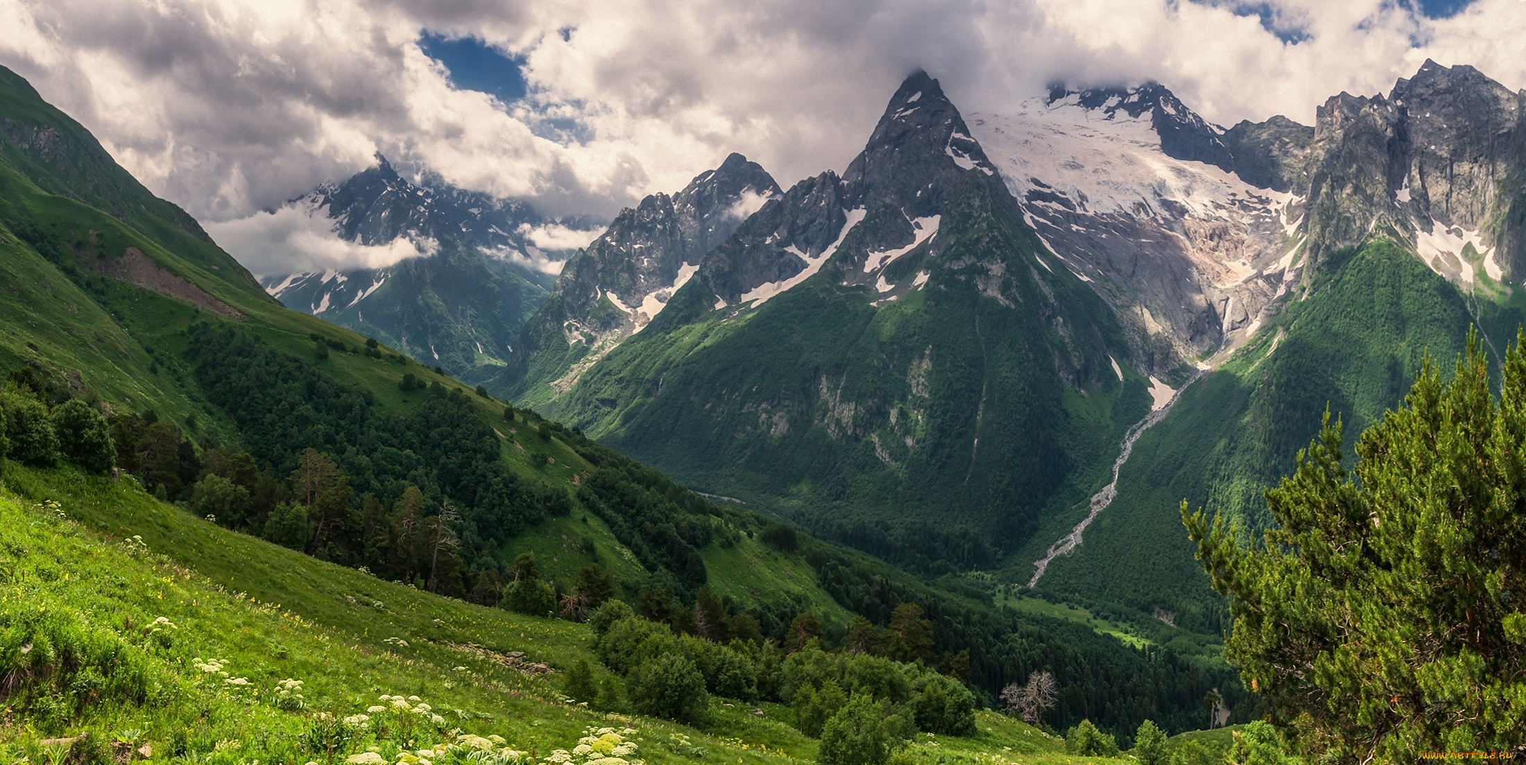 природа, горы, без, комментариев