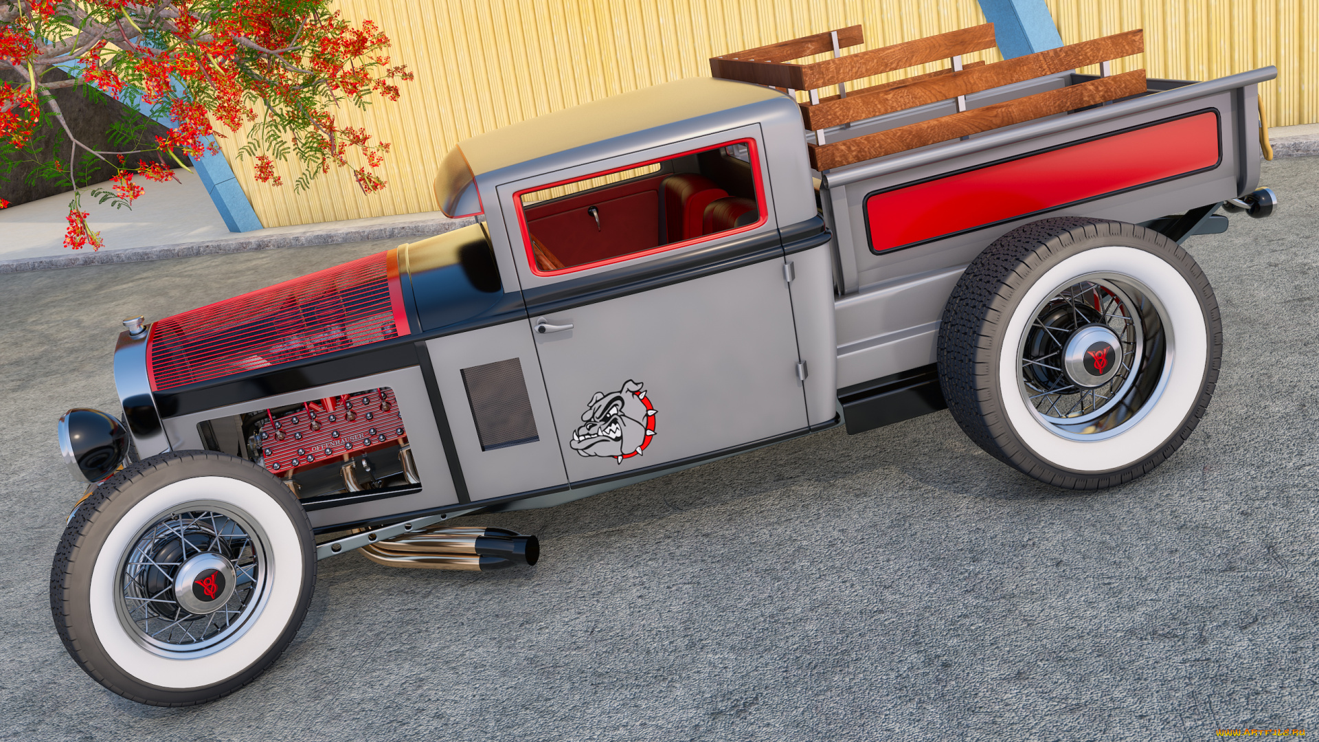 автомобили, 3д, автомобиль, фон