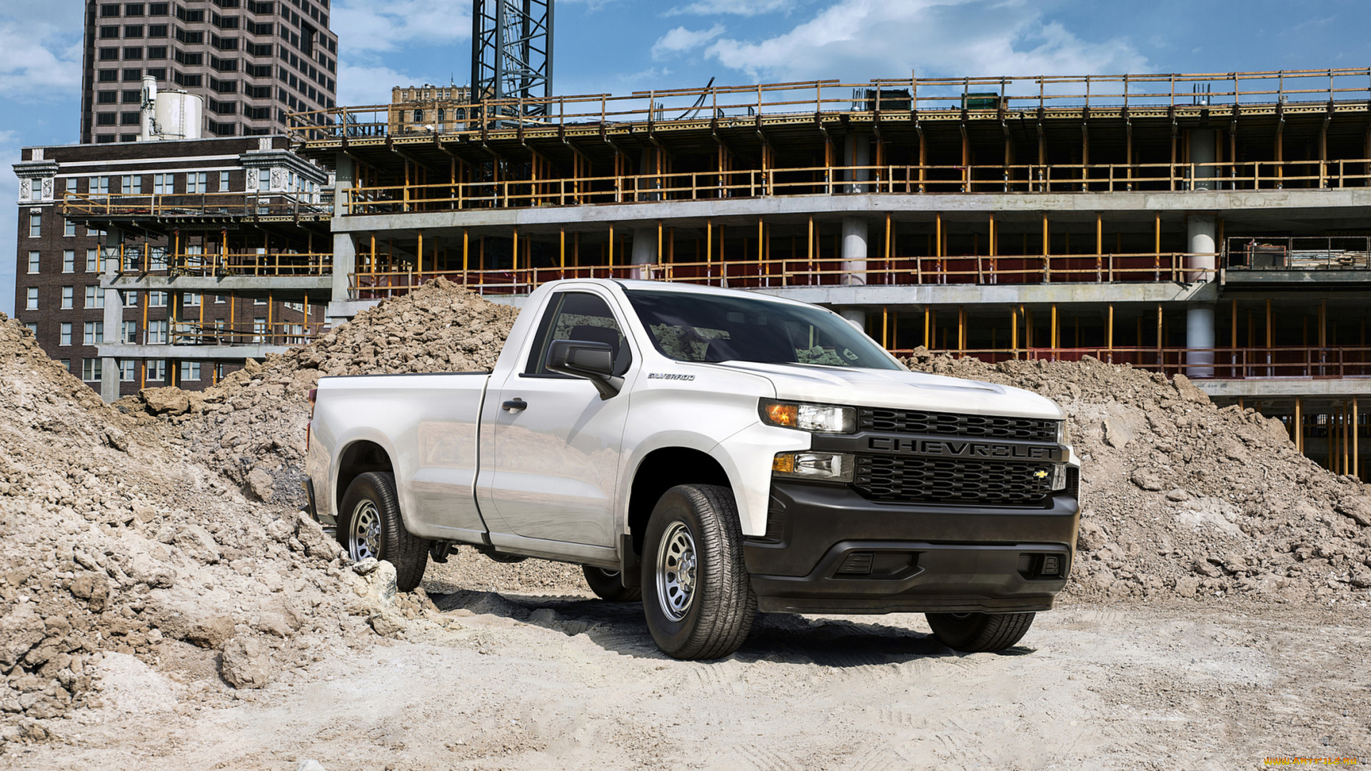 chevrolet, silverado, 2019, автомобили, chevrolet, silverado, белый, 2019