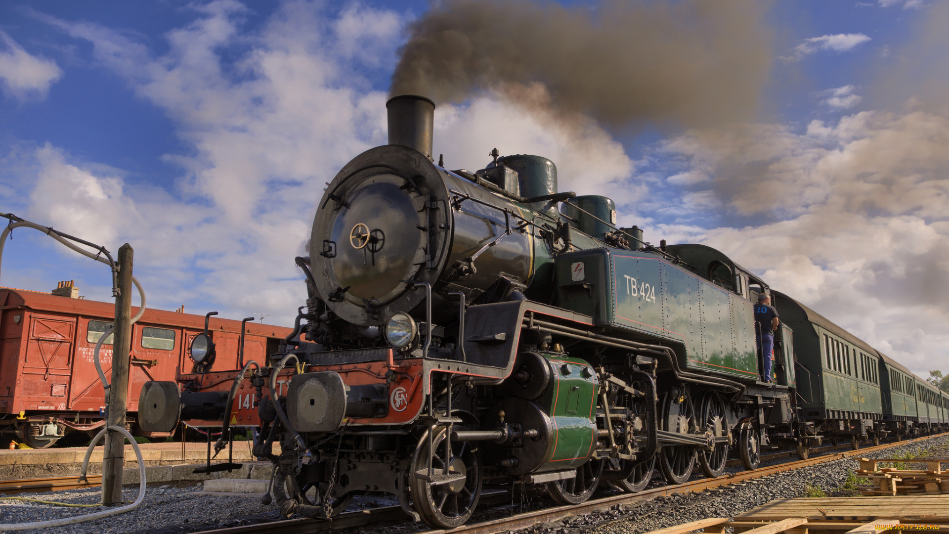 техника, паровозы, рельсы, паровоз