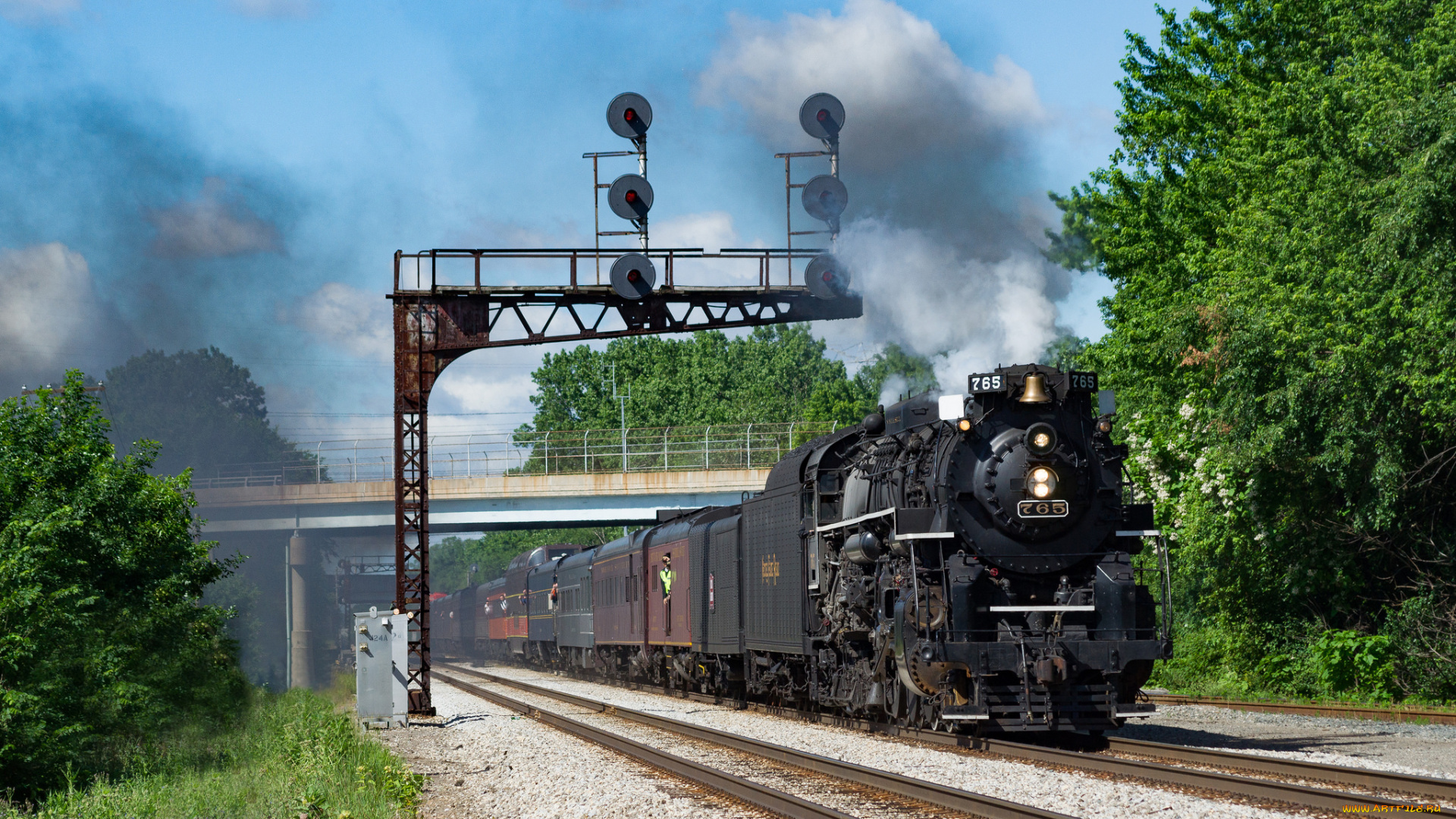 техника, паровозы, рельсы, паровоз