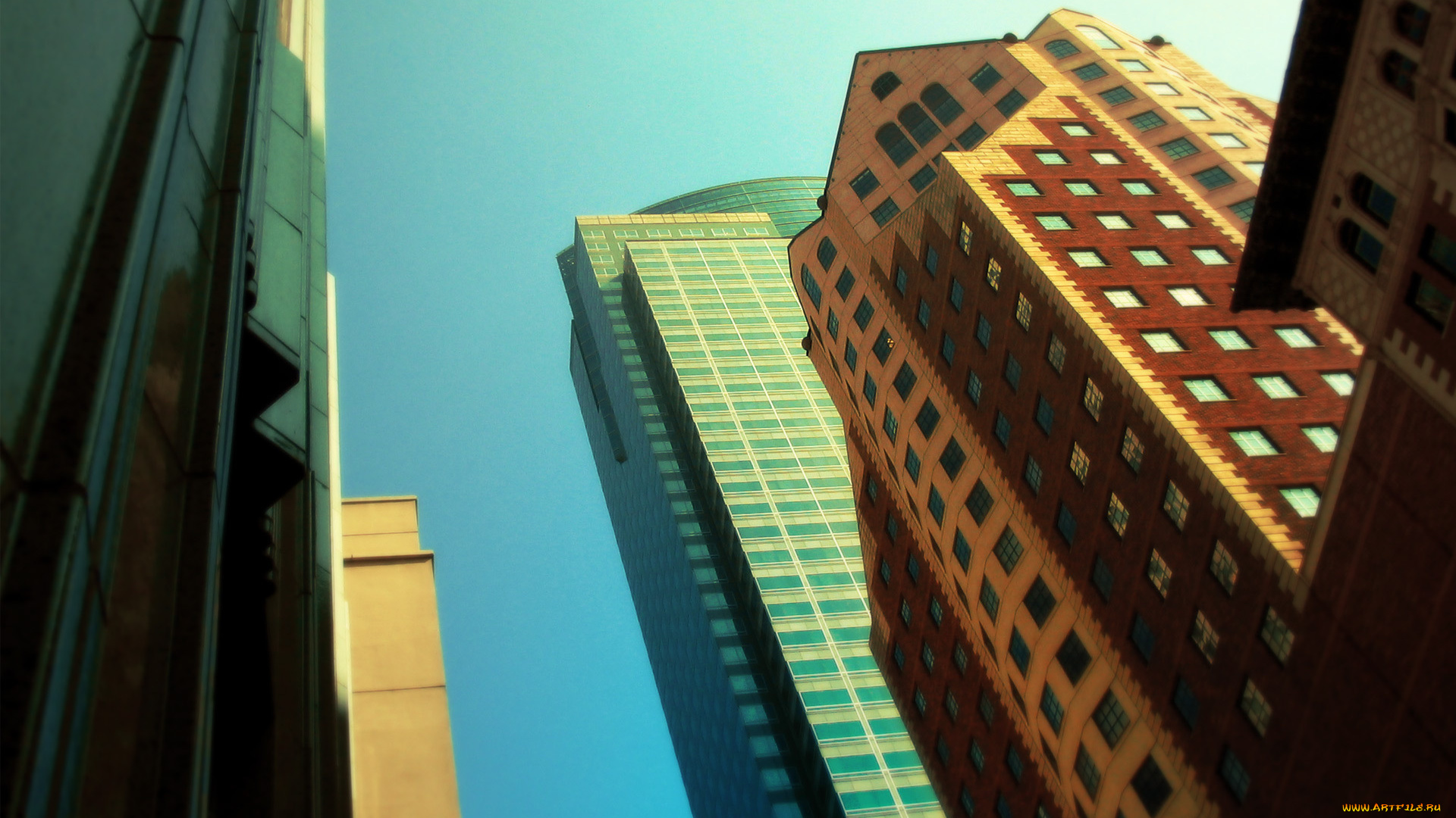 города, -, здания, , дома, небоскребы, здания, дома, небо