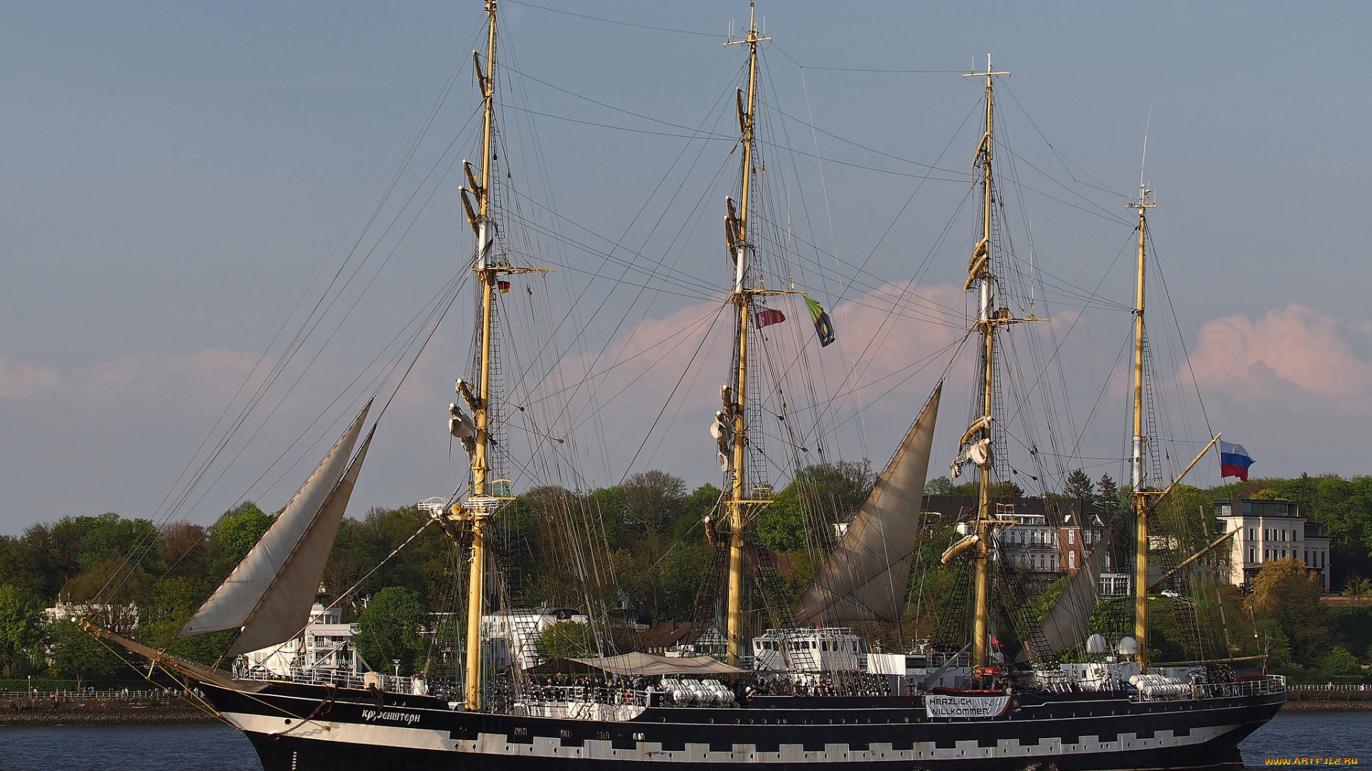 kruzenshtern, , крузенштерн, корабли, парусники, мачты, паруса