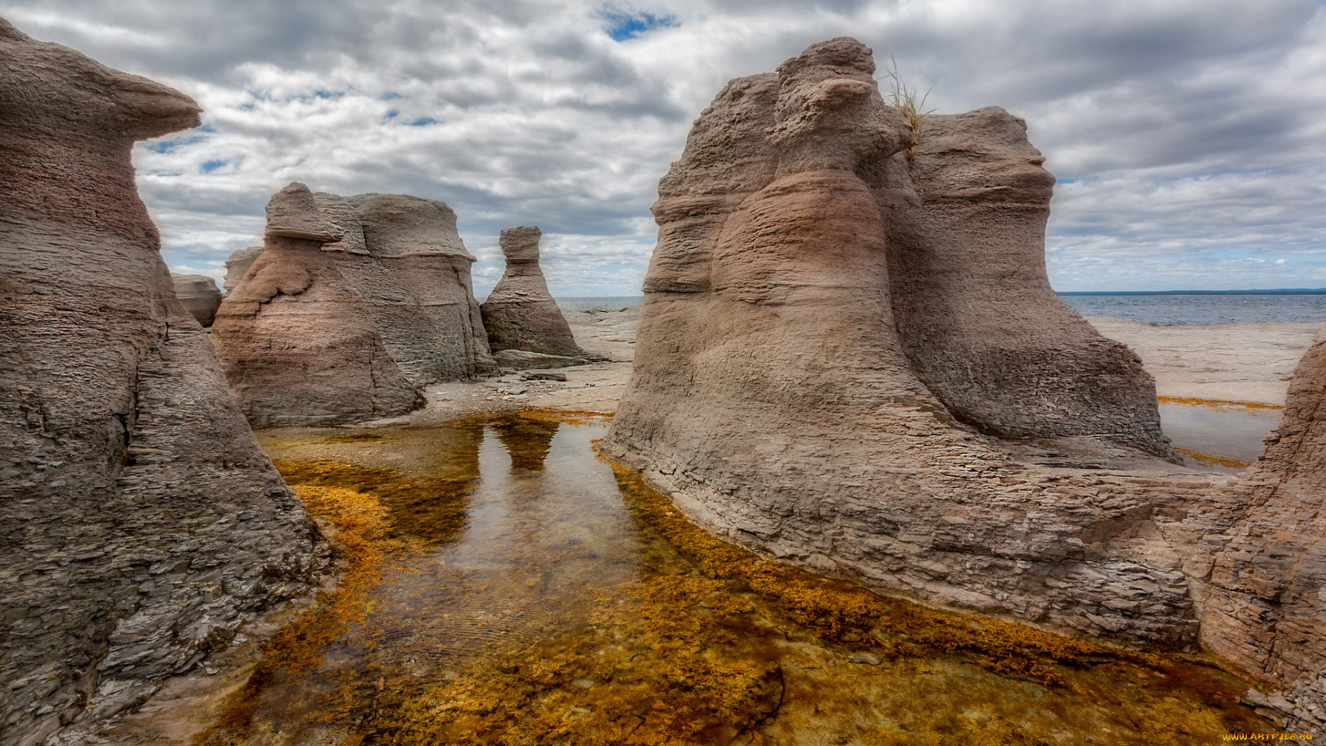 природа, побережье, простор
